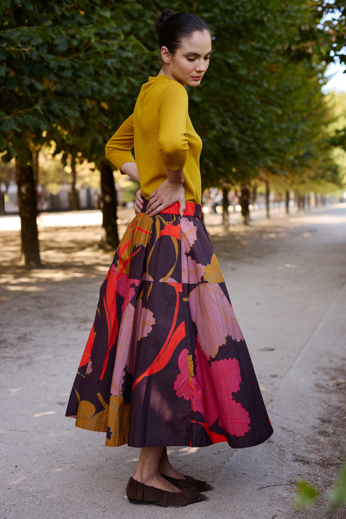 Olivia Skirt- Hague Brown