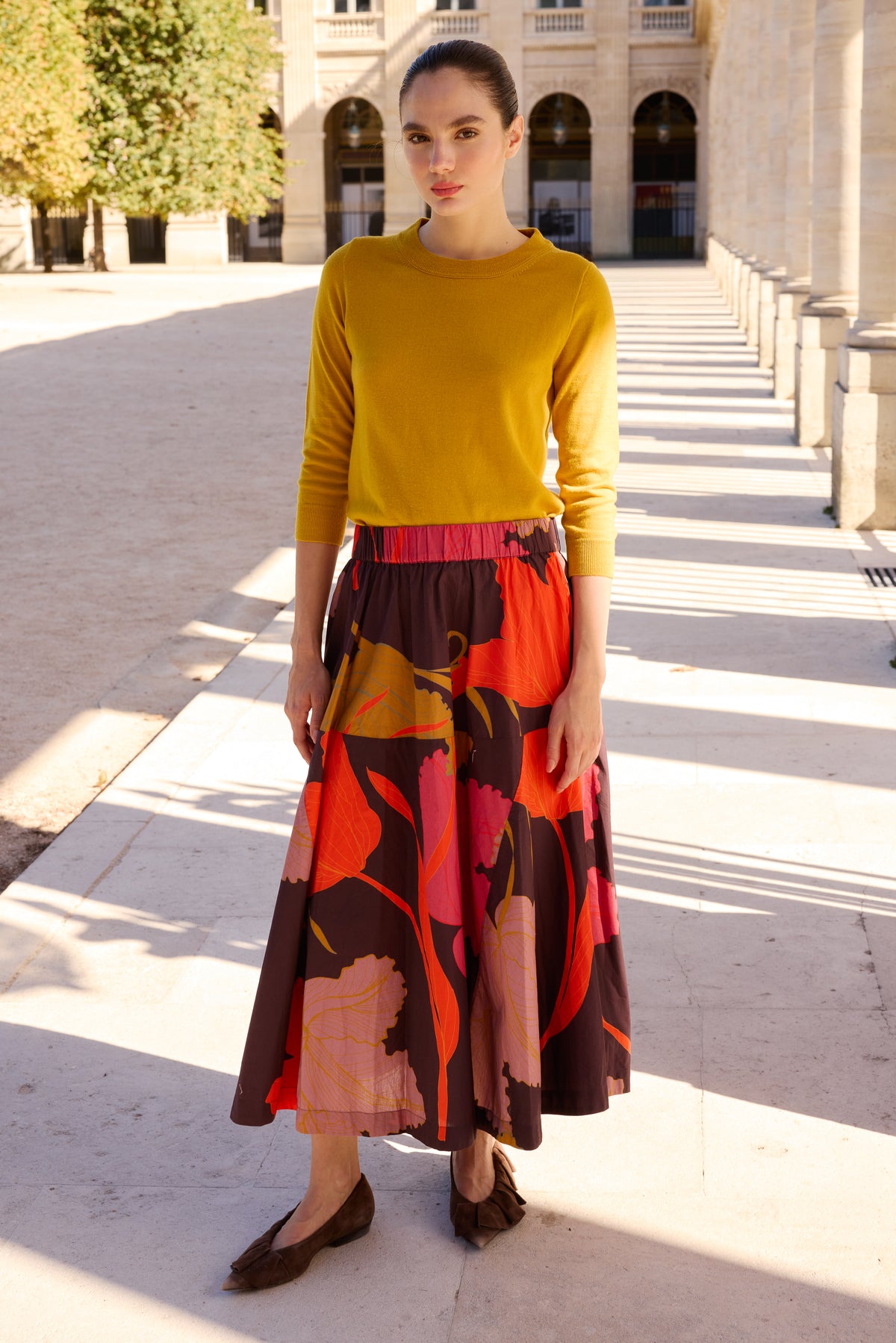 Olivia Skirt- Hague Brown