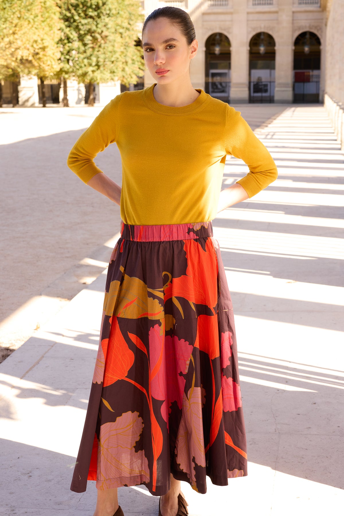 Olivia Skirt- Hague Brown