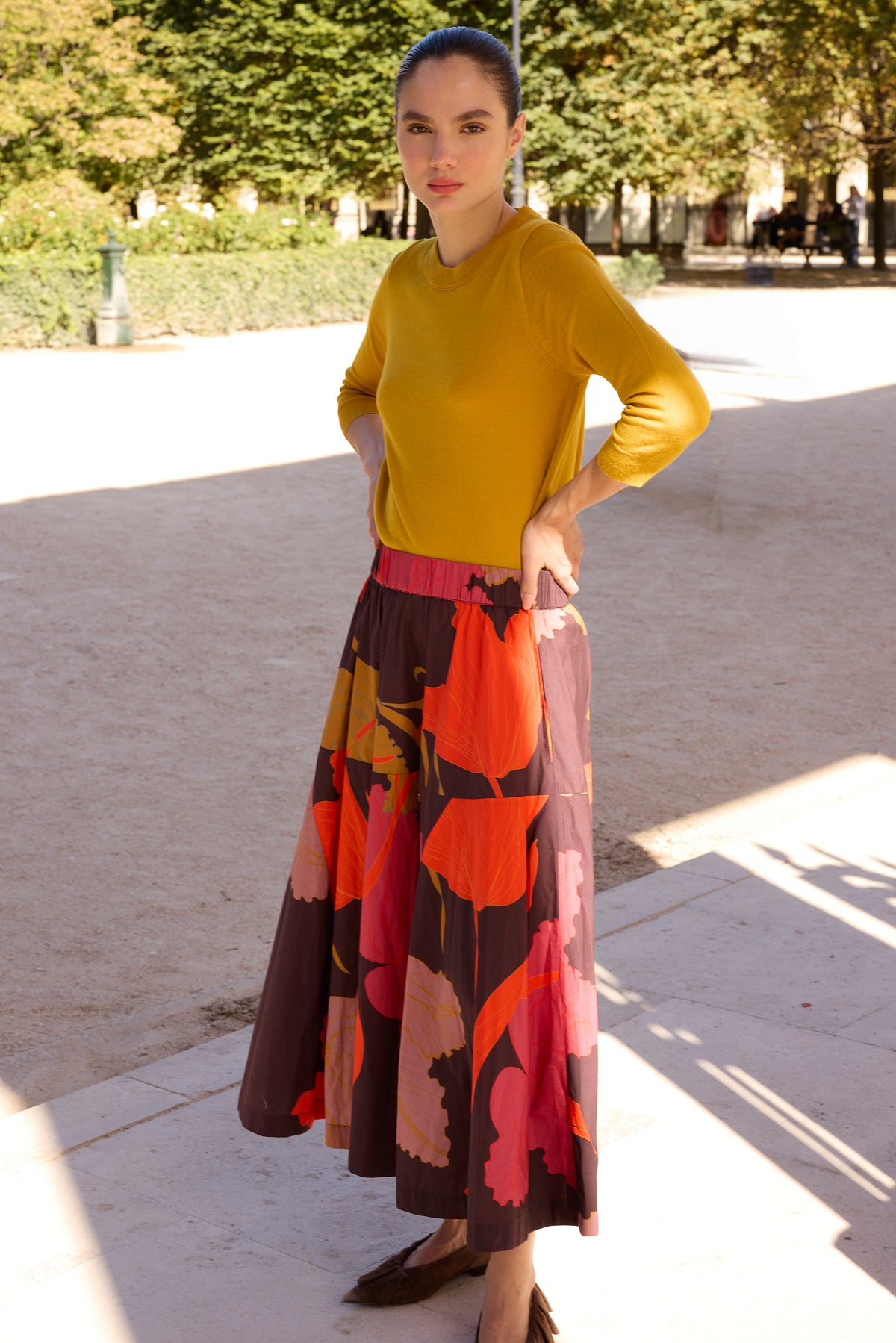 Olivia Skirt- Hague Brown