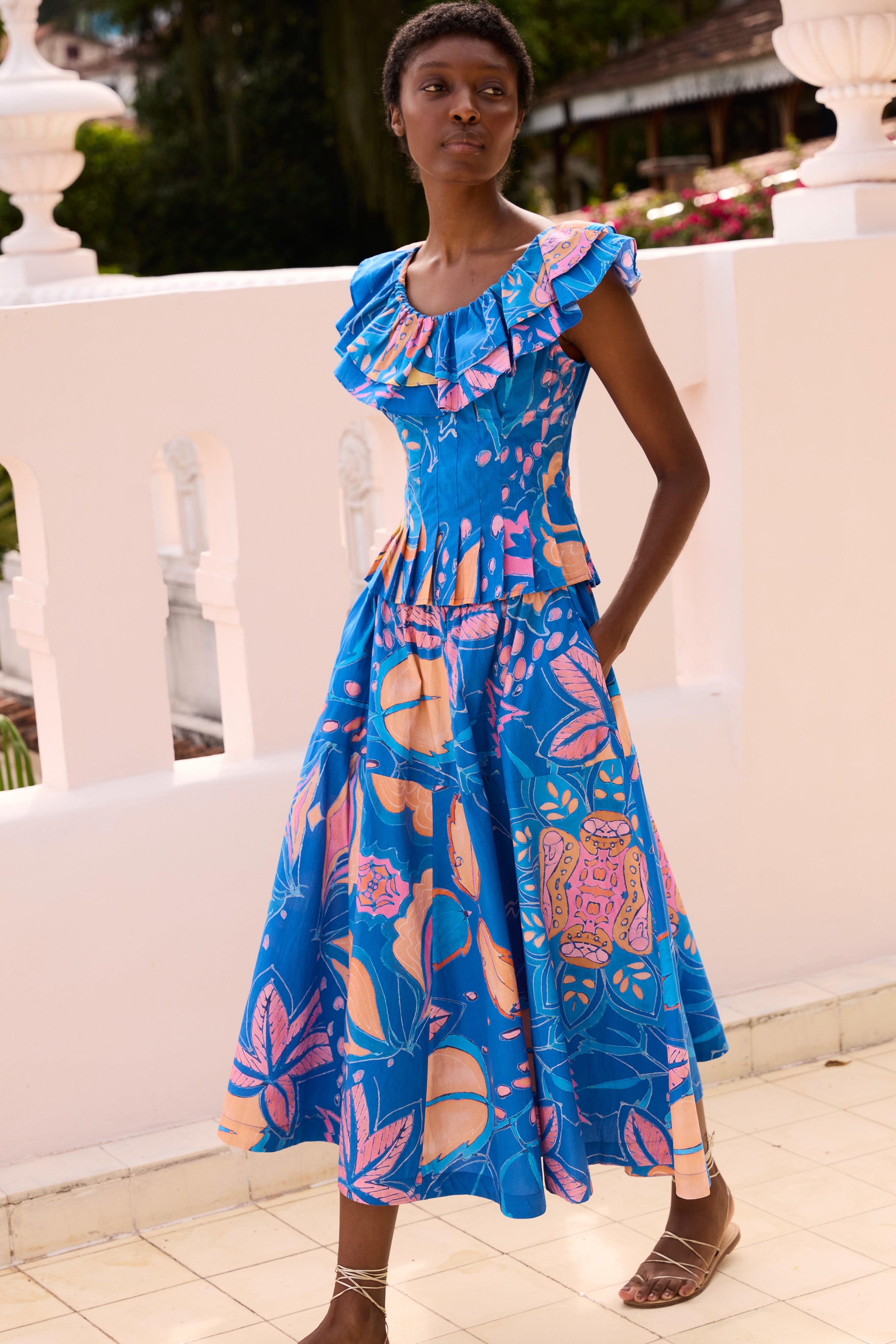 Olivia Skirt- Antico Blue