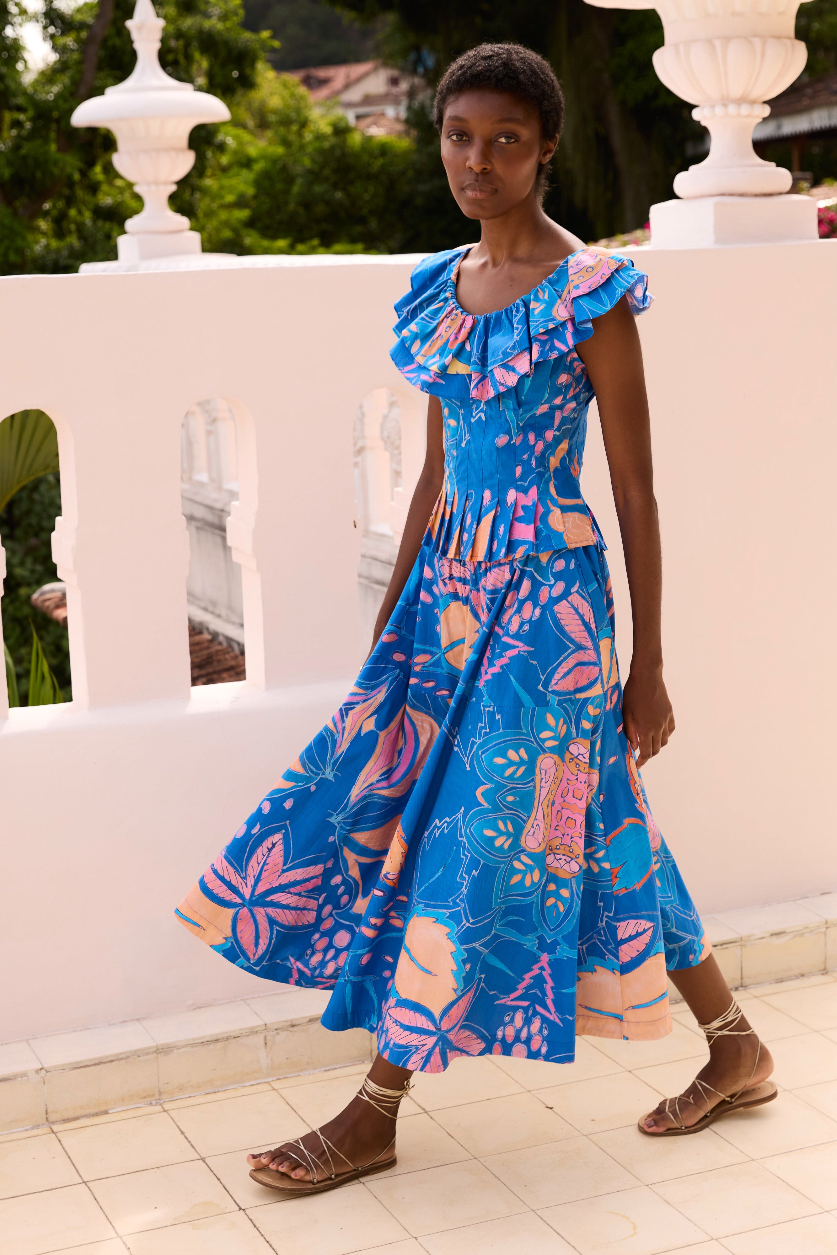 Olivia Skirt- Antico Blue