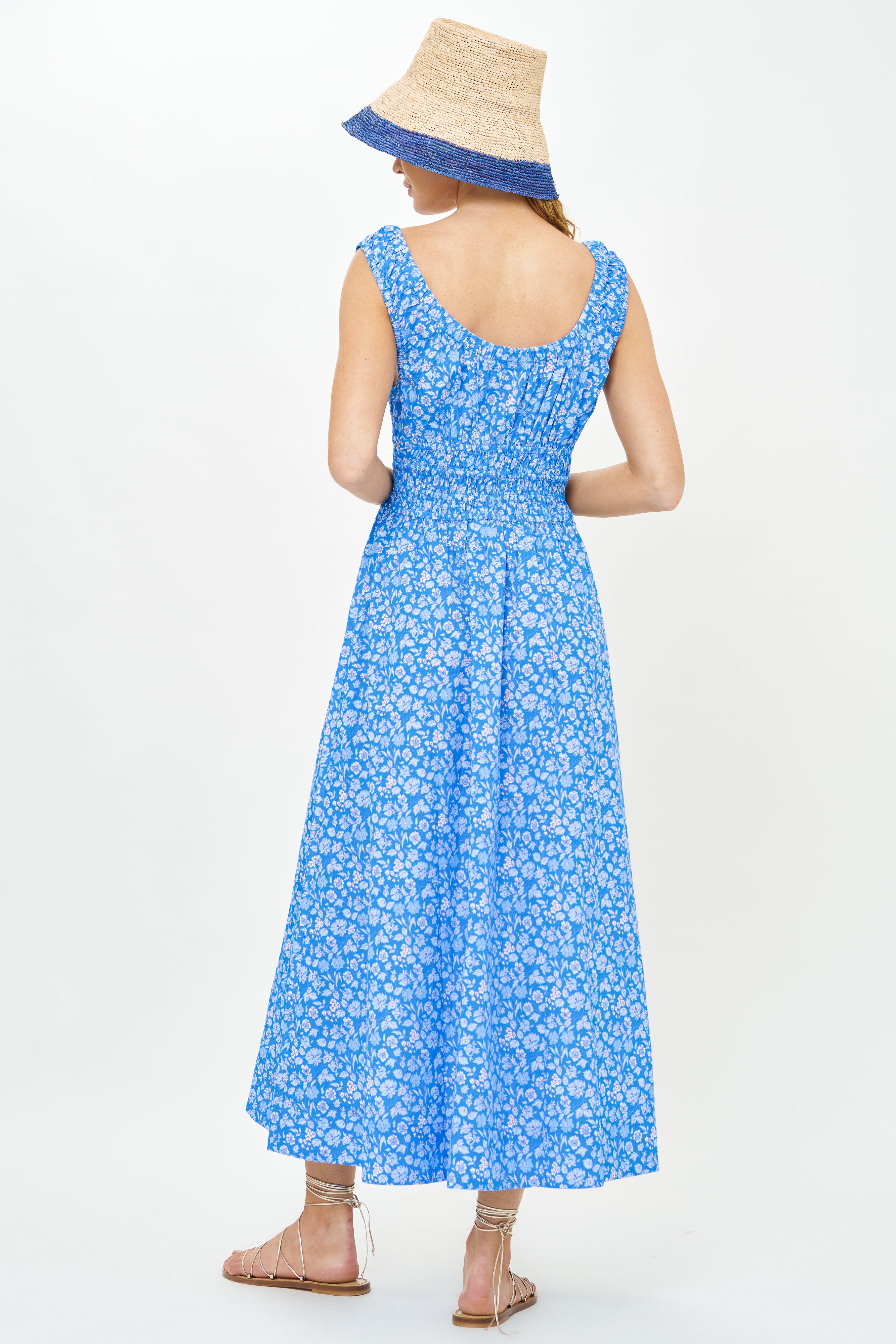 Harper Dress- Ditsy Blue