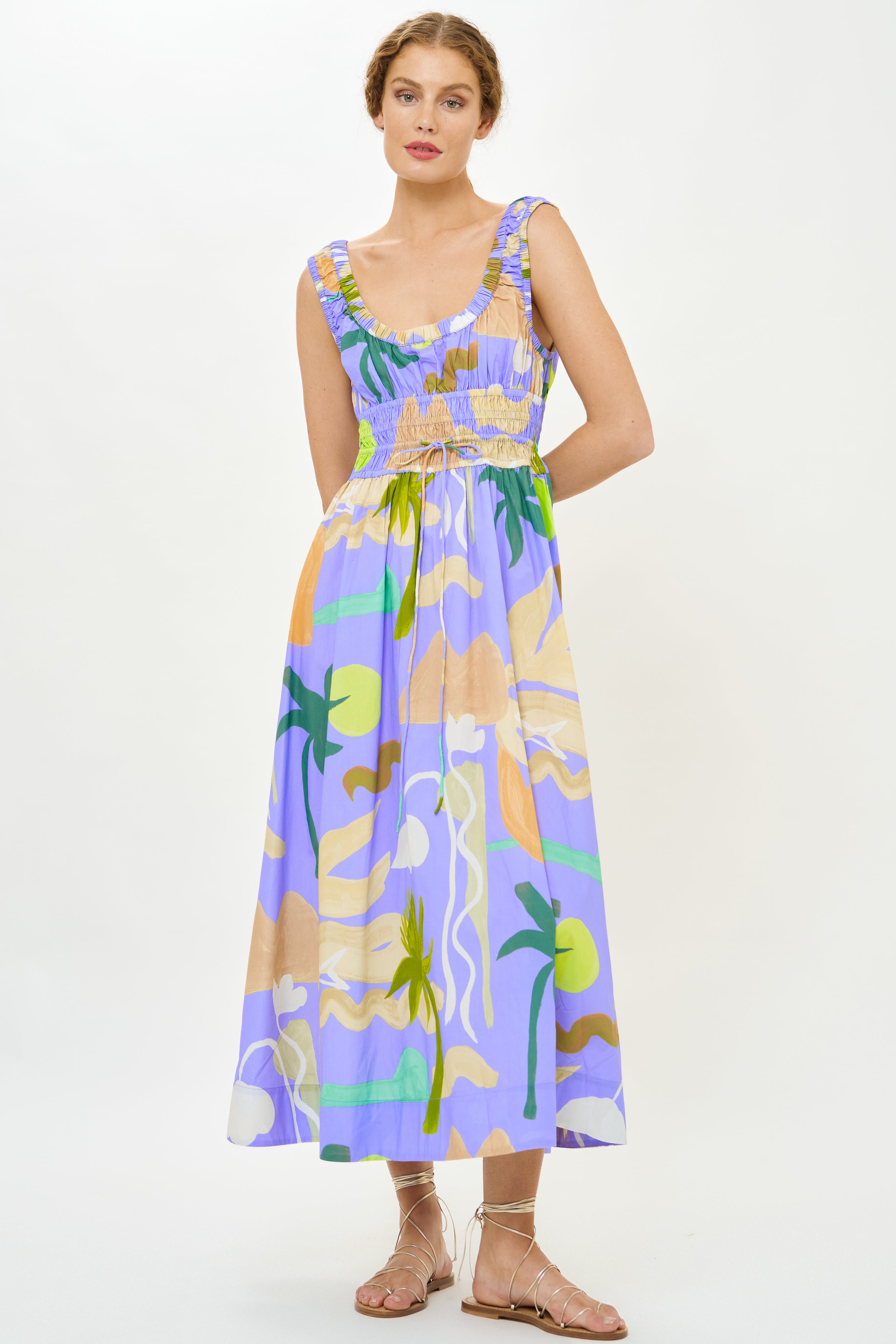 Harper Dress- Paradiso Blue