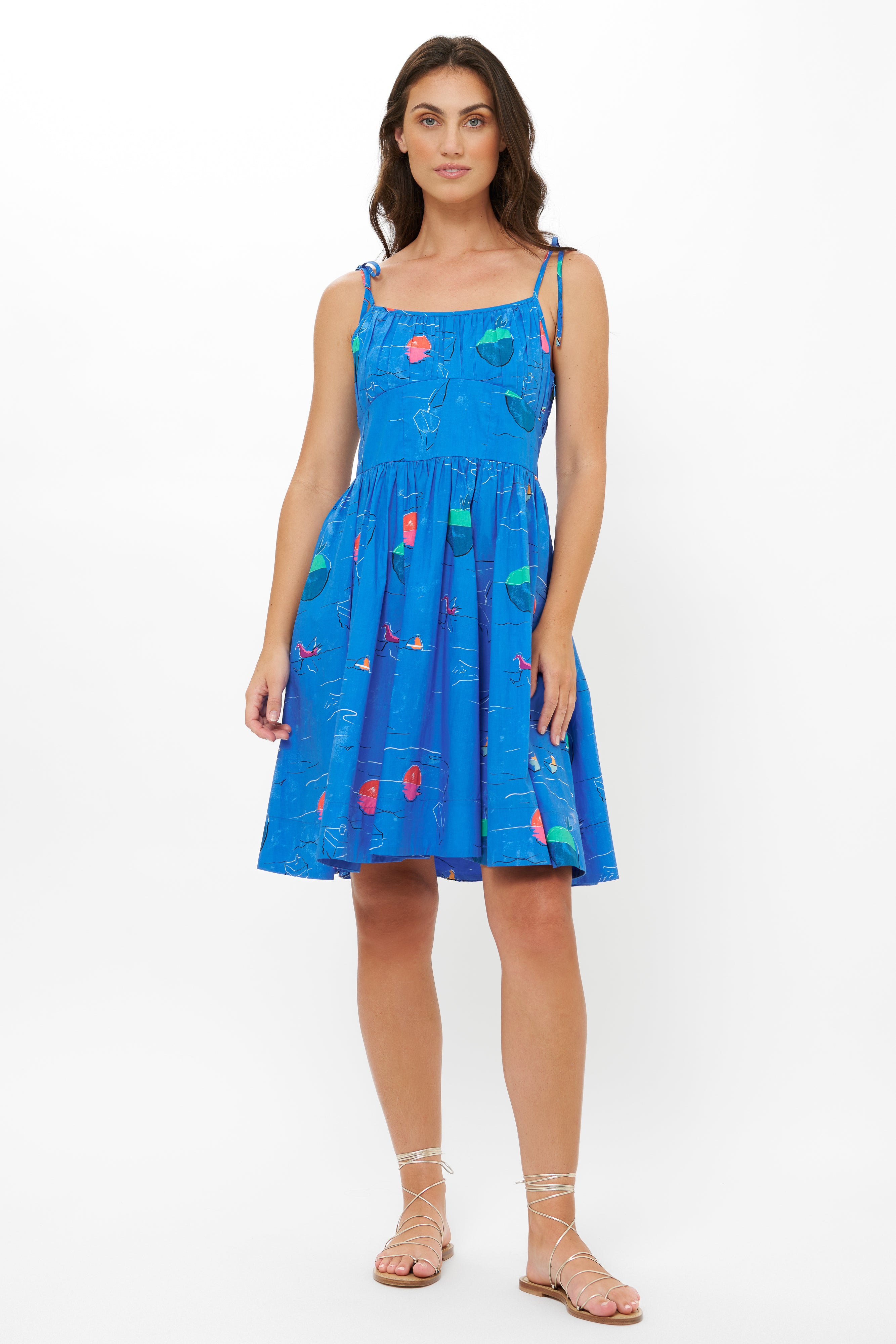 Scarlett Mini Dress- Dip Blue