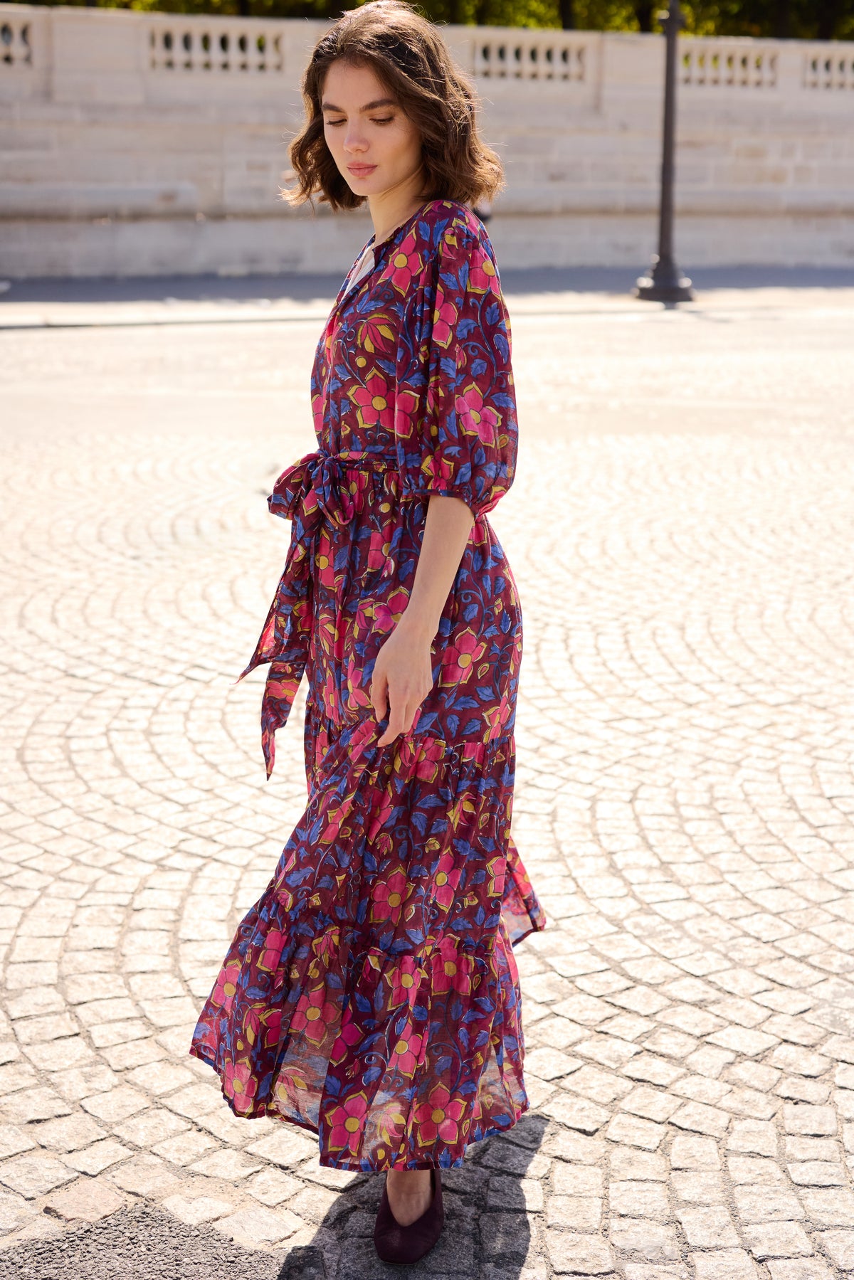 Puff Sleeve Maxi- Kildare Plum