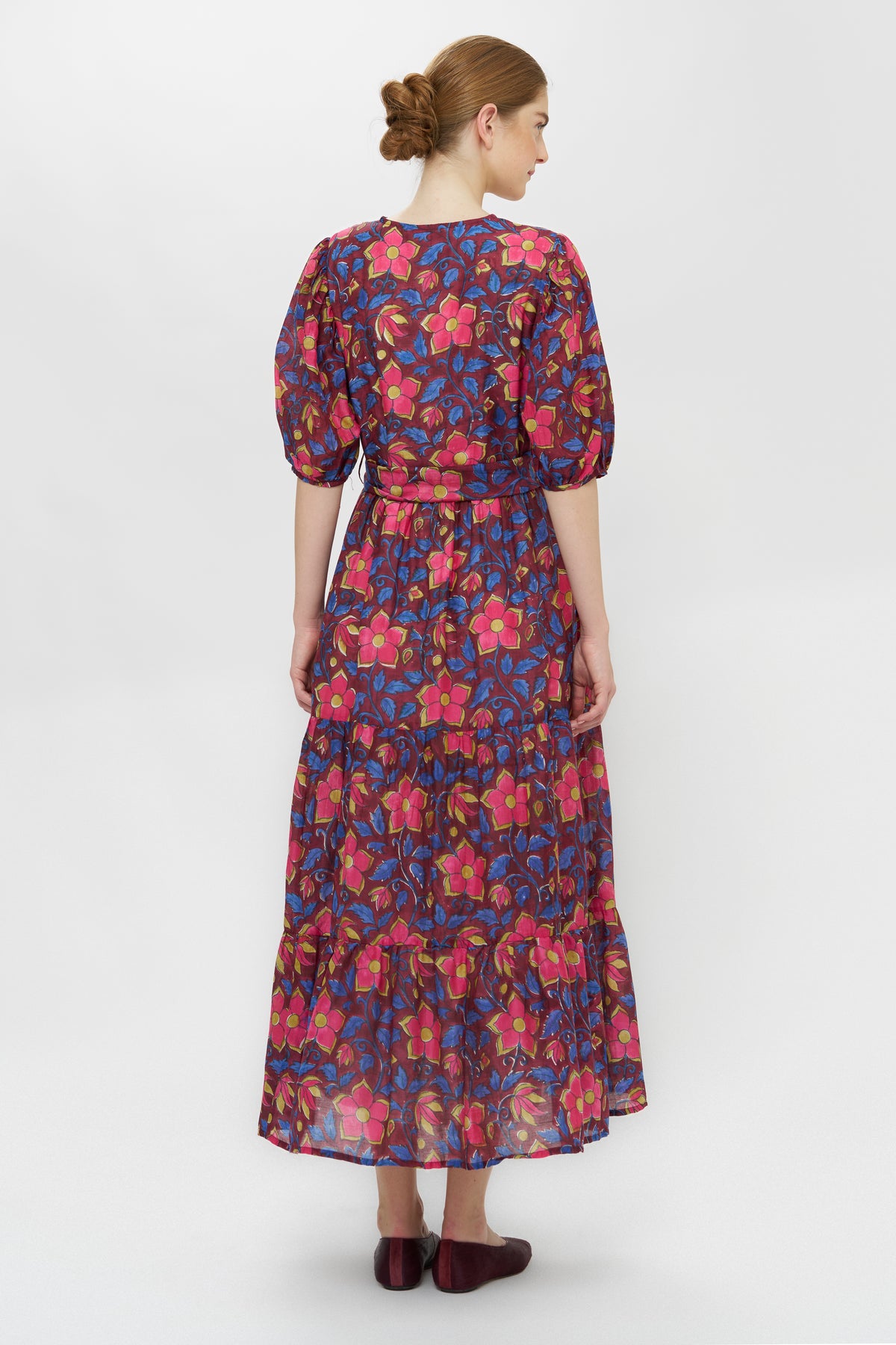 Puff Sleeve Maxi- Kildare Plum