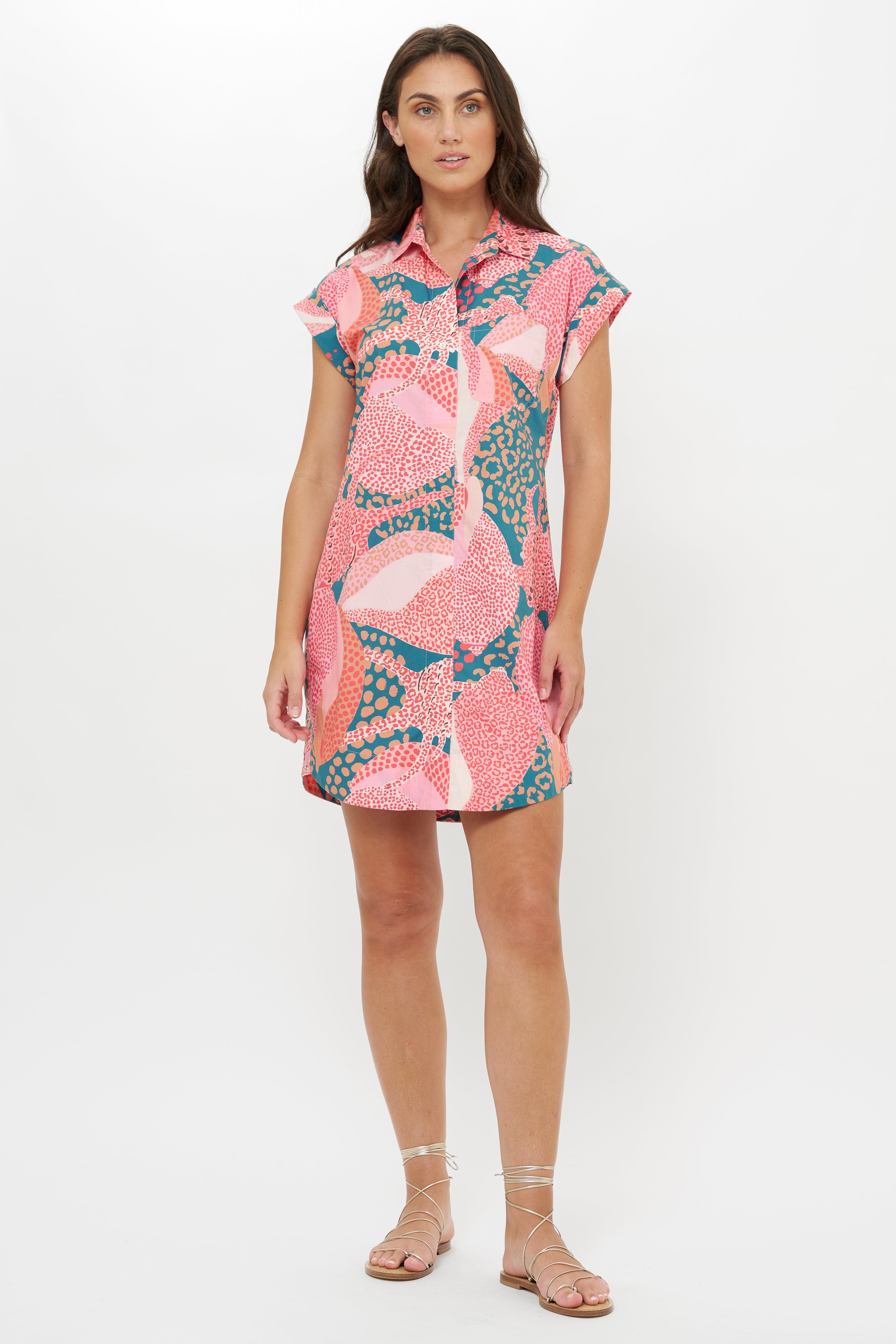 Shirt Dress Mini- Nautilus Navy