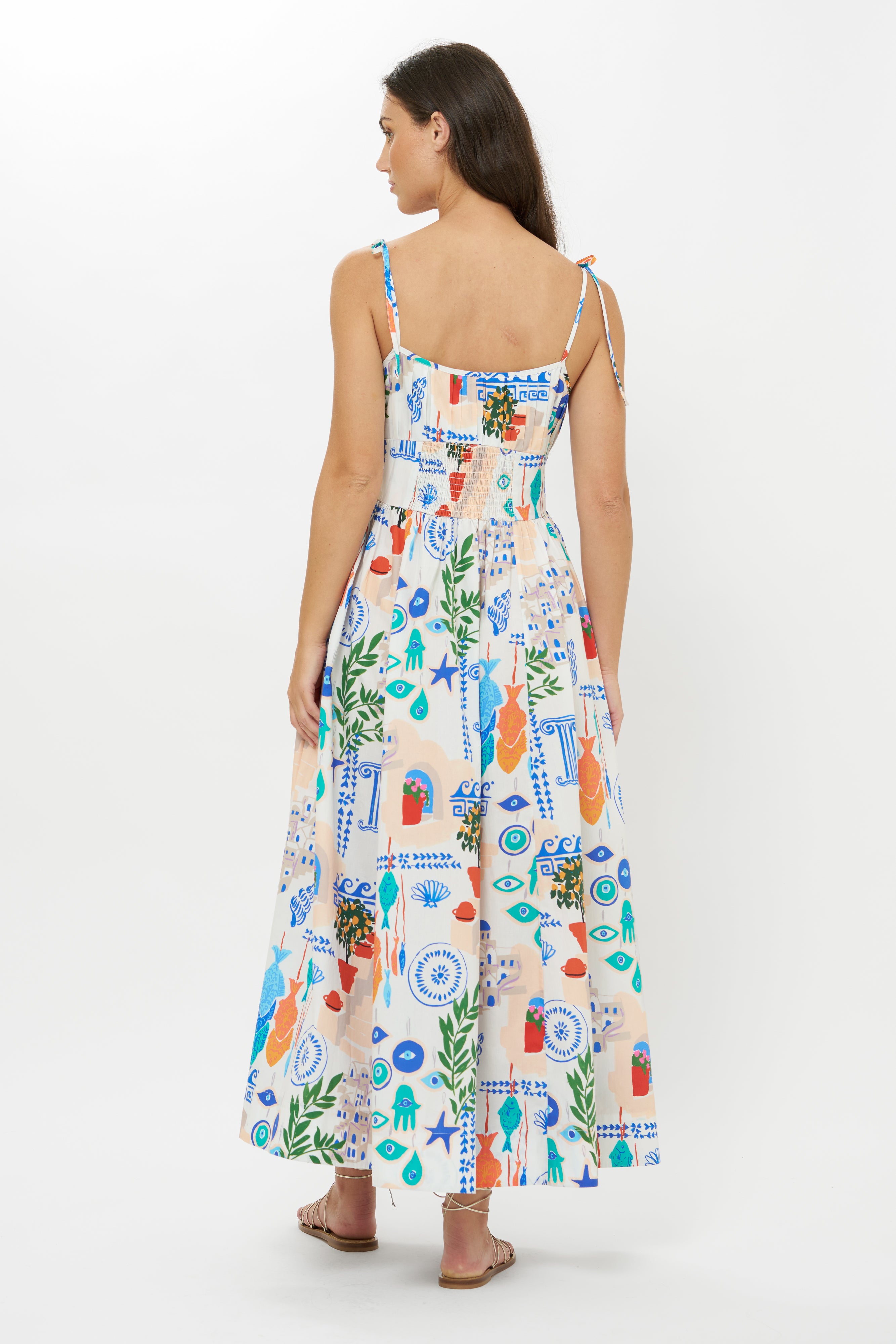 Scarlett Dress- Corfu Blue