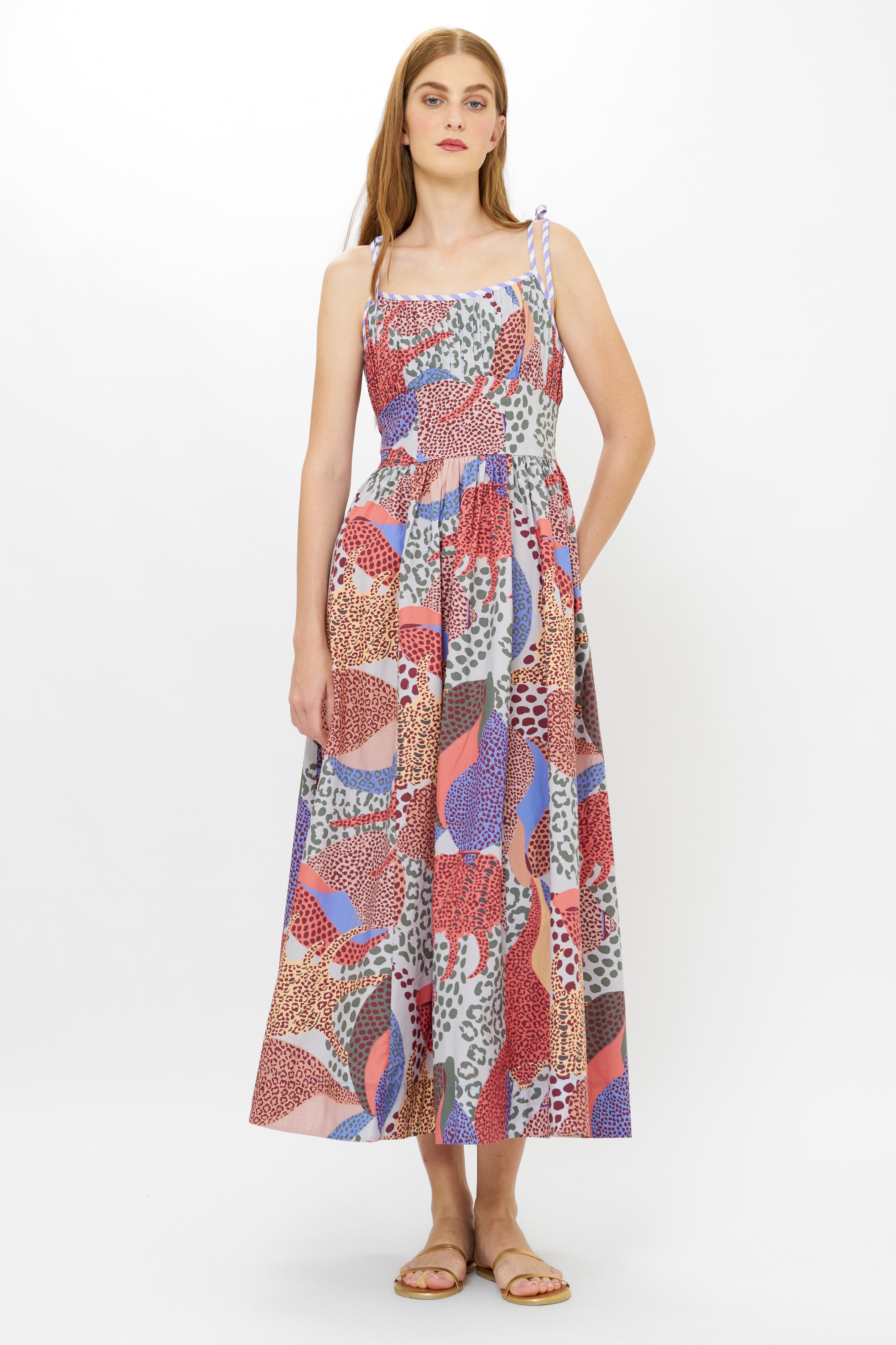 Scarlett Dress- Nautilus Coral