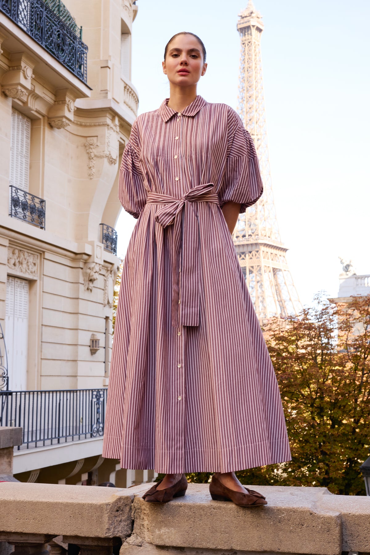 Serena Dress- Bremen Brown