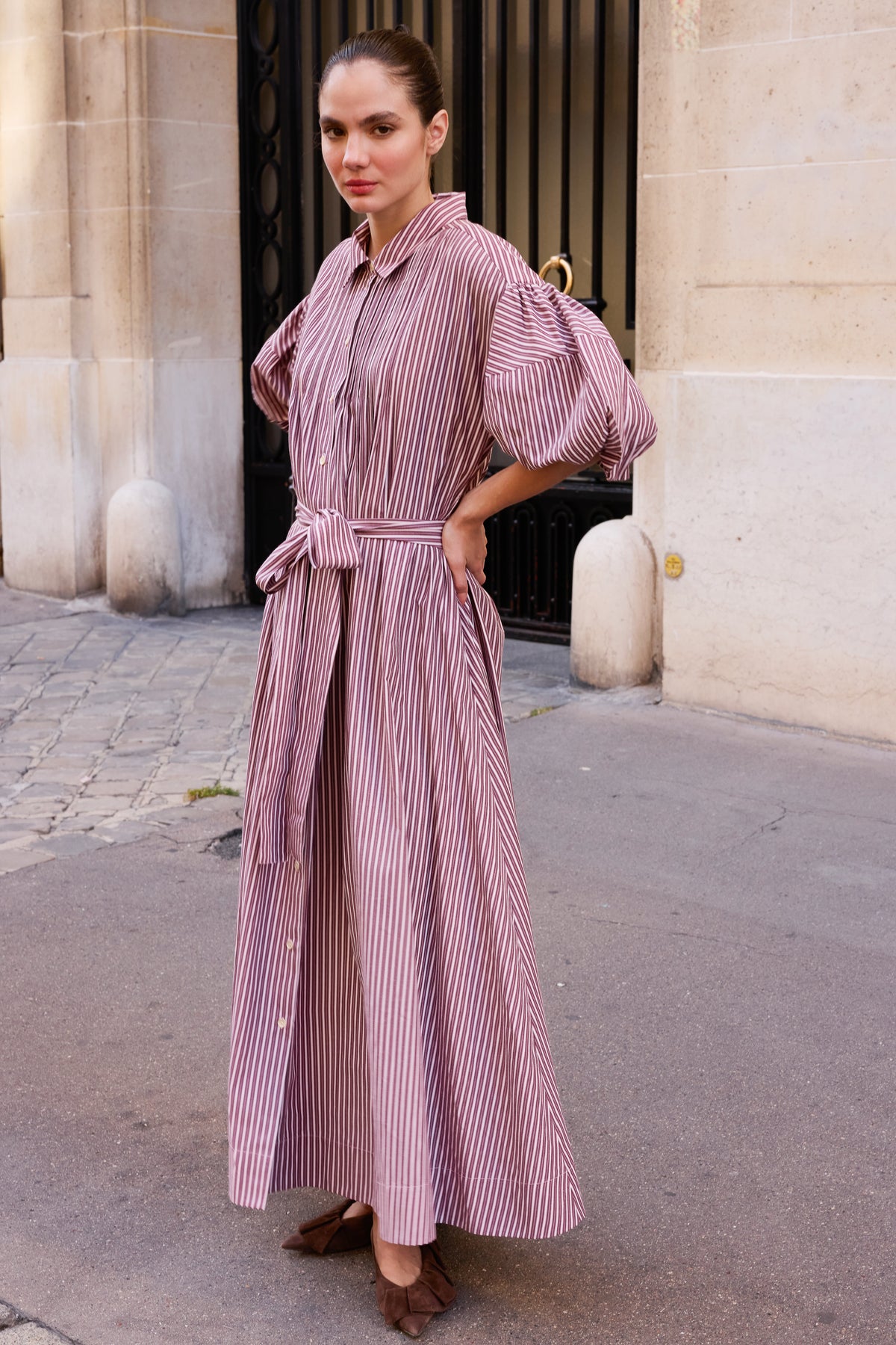 Serena Dress- Bremen Brown