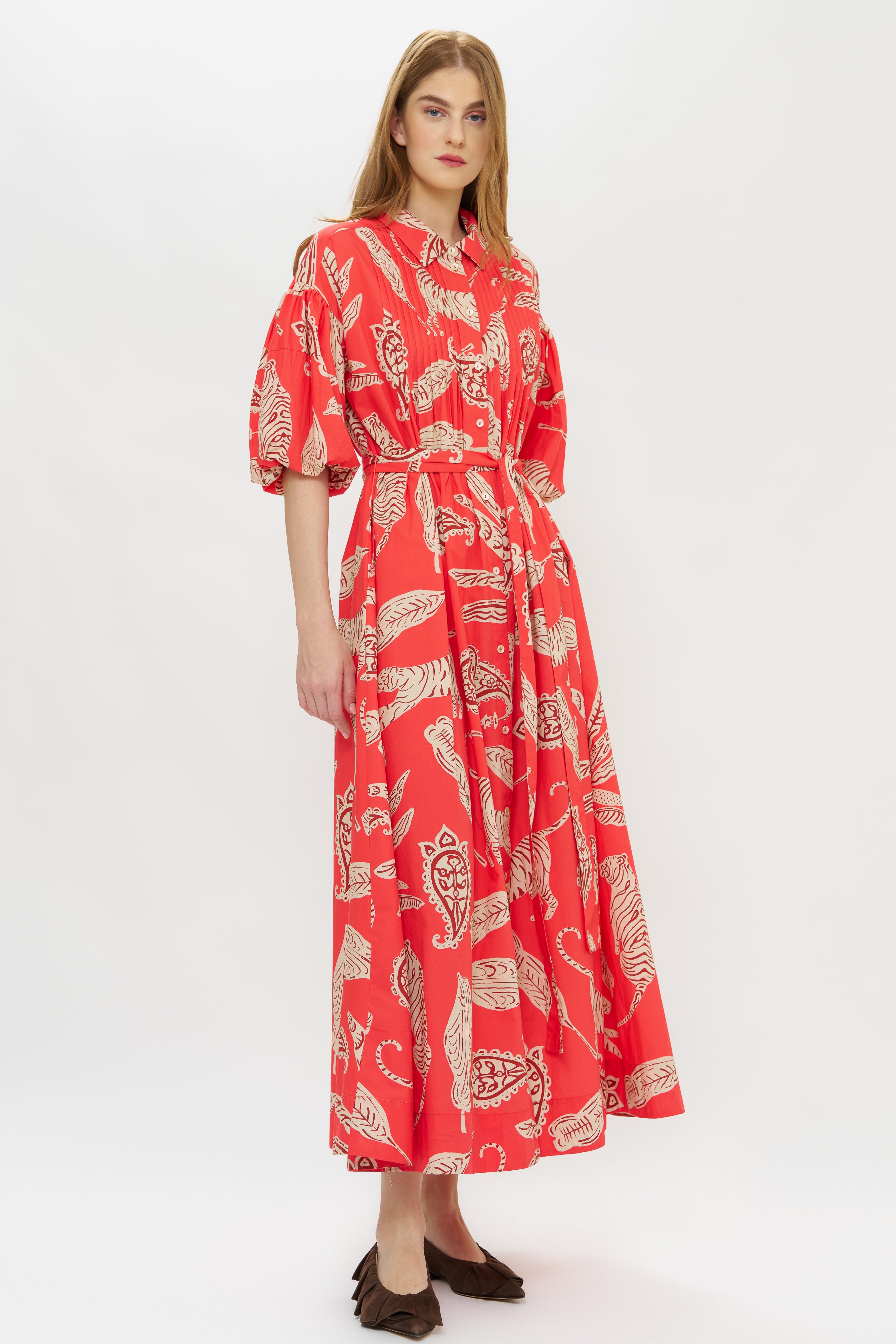 Serena Dress- Bengal Brick