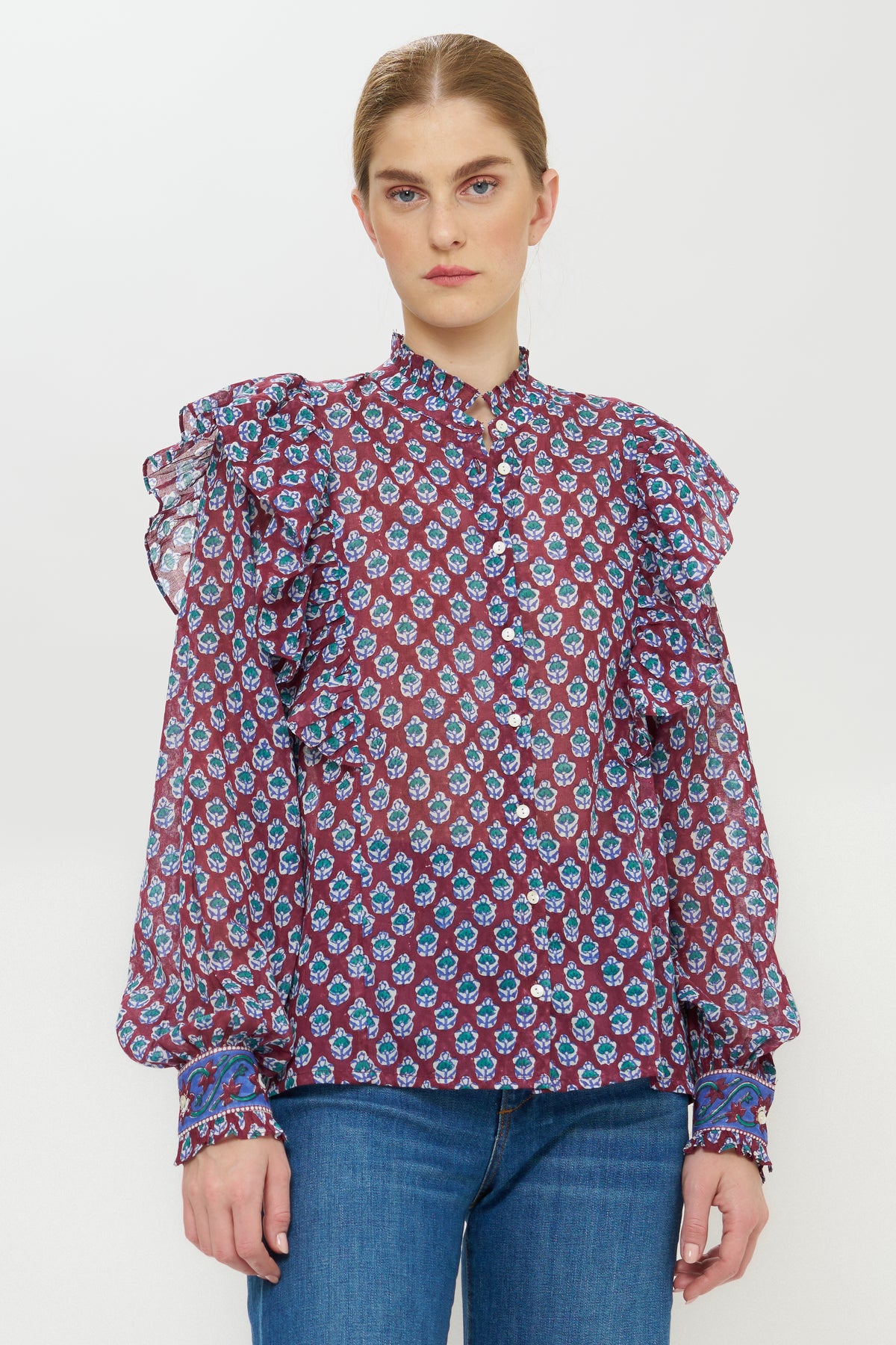 Elsie Blouse- Zenica Wine