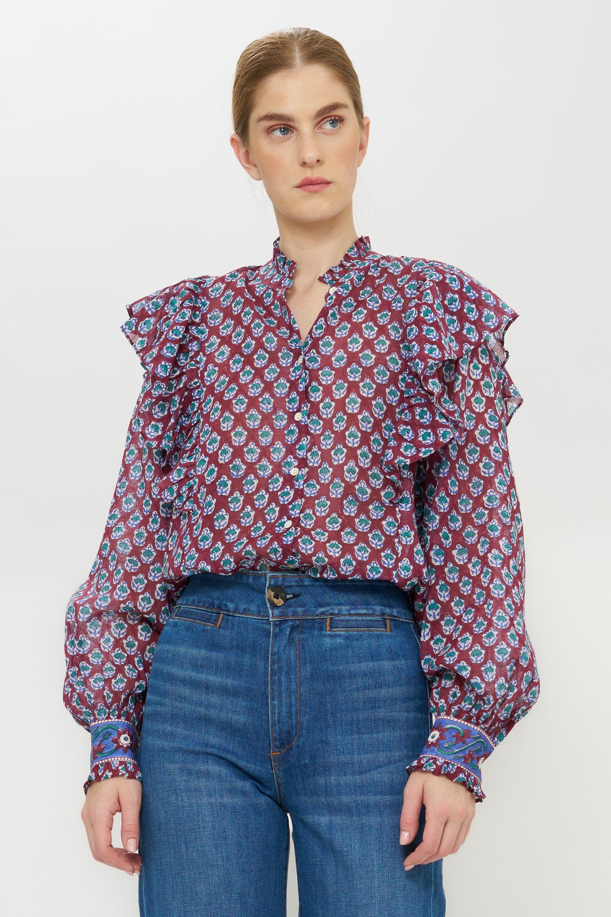 Elsie Blouse- Zenica Wine