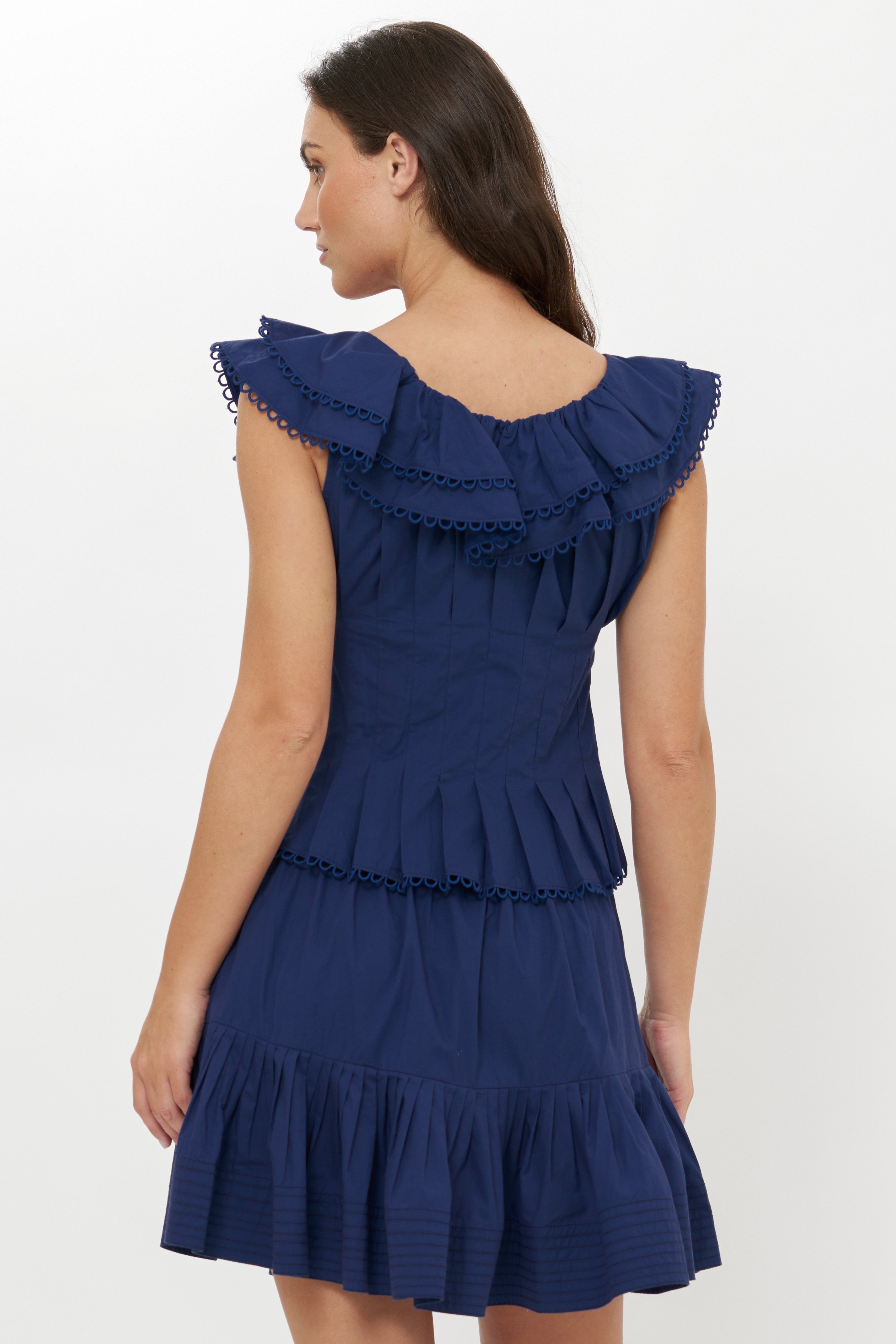 Ginny Mini Skirt- Tisbury Navy