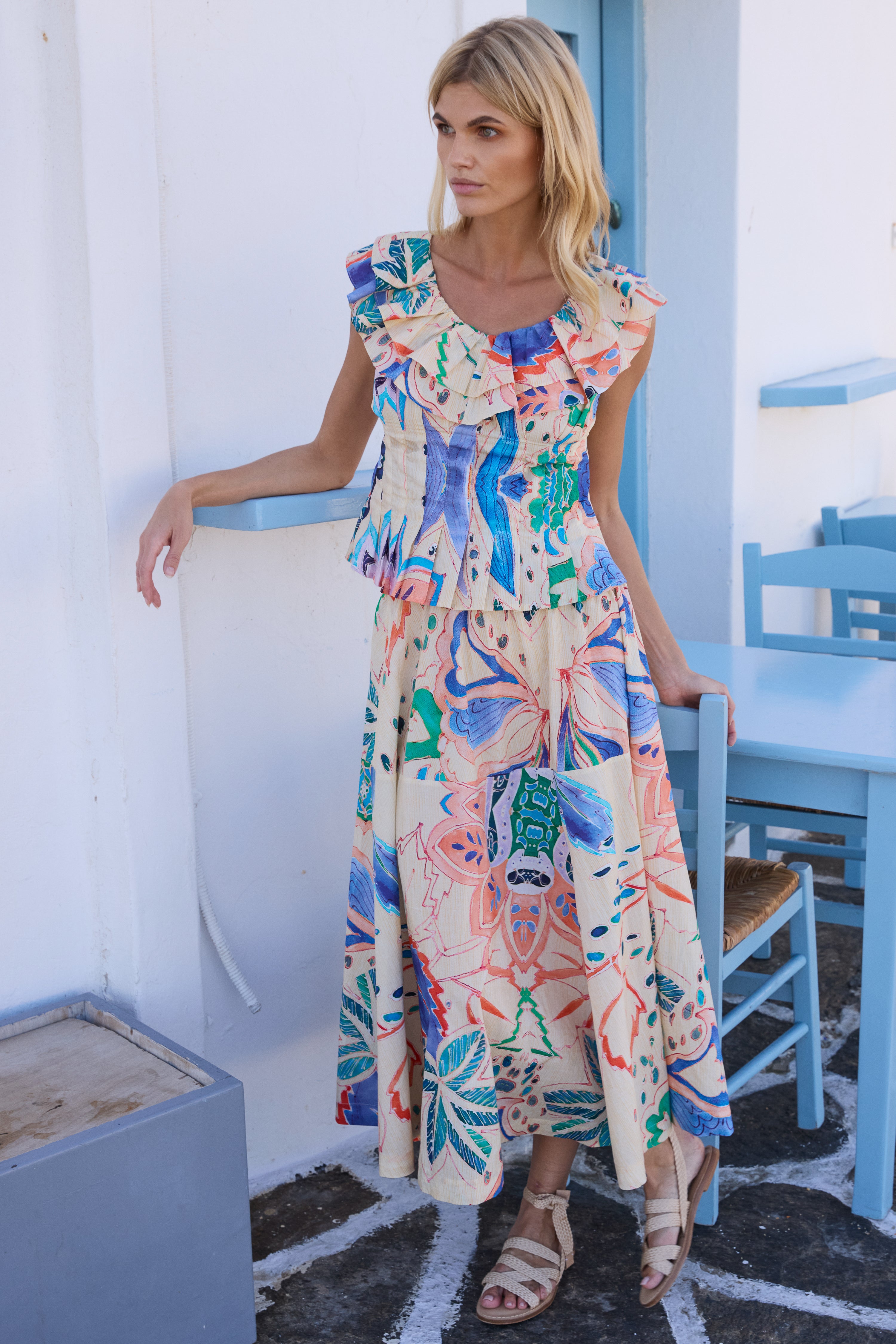 Olivia Skirt- Antico Cream