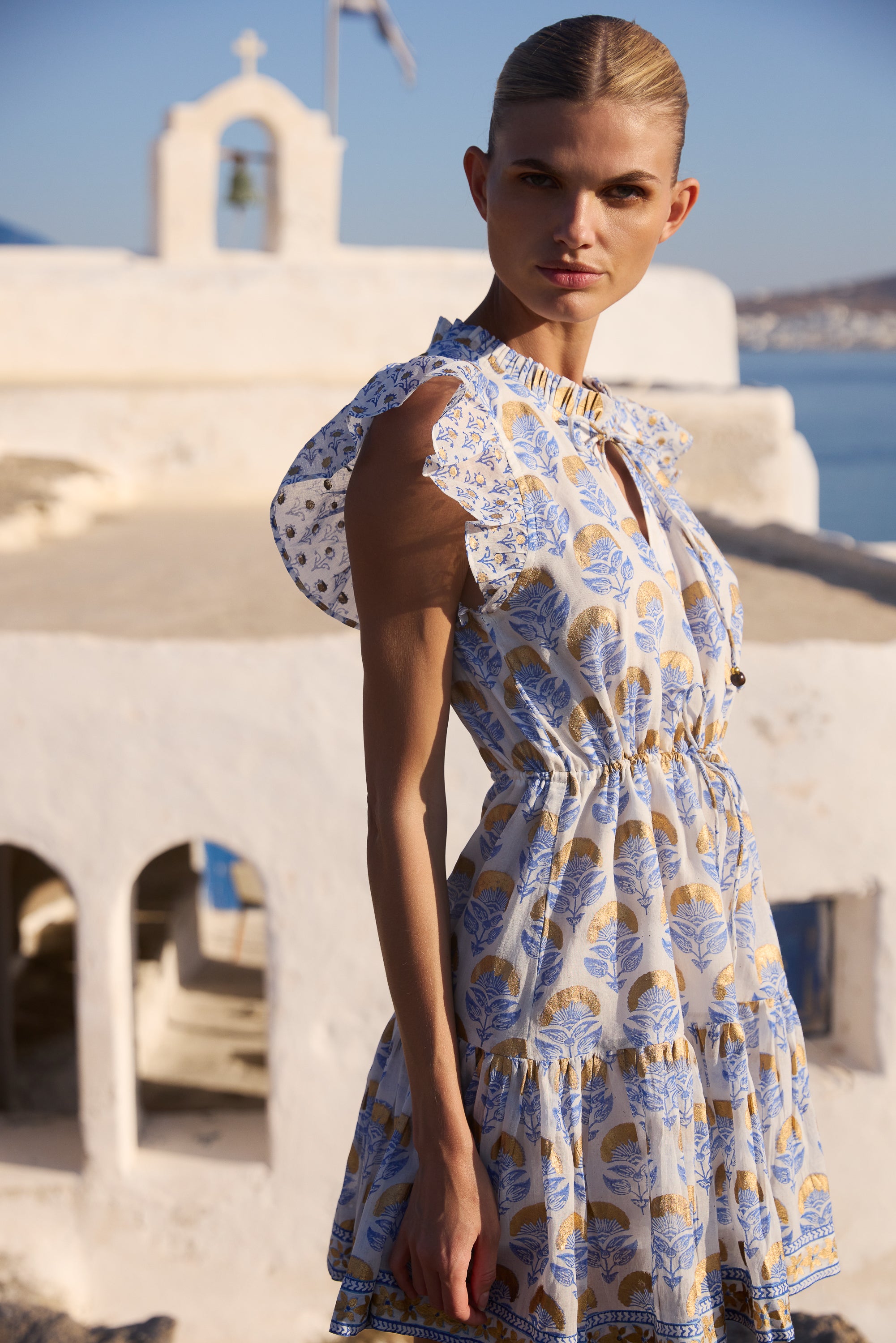 Cinched Flirty Short- Arbor Blue