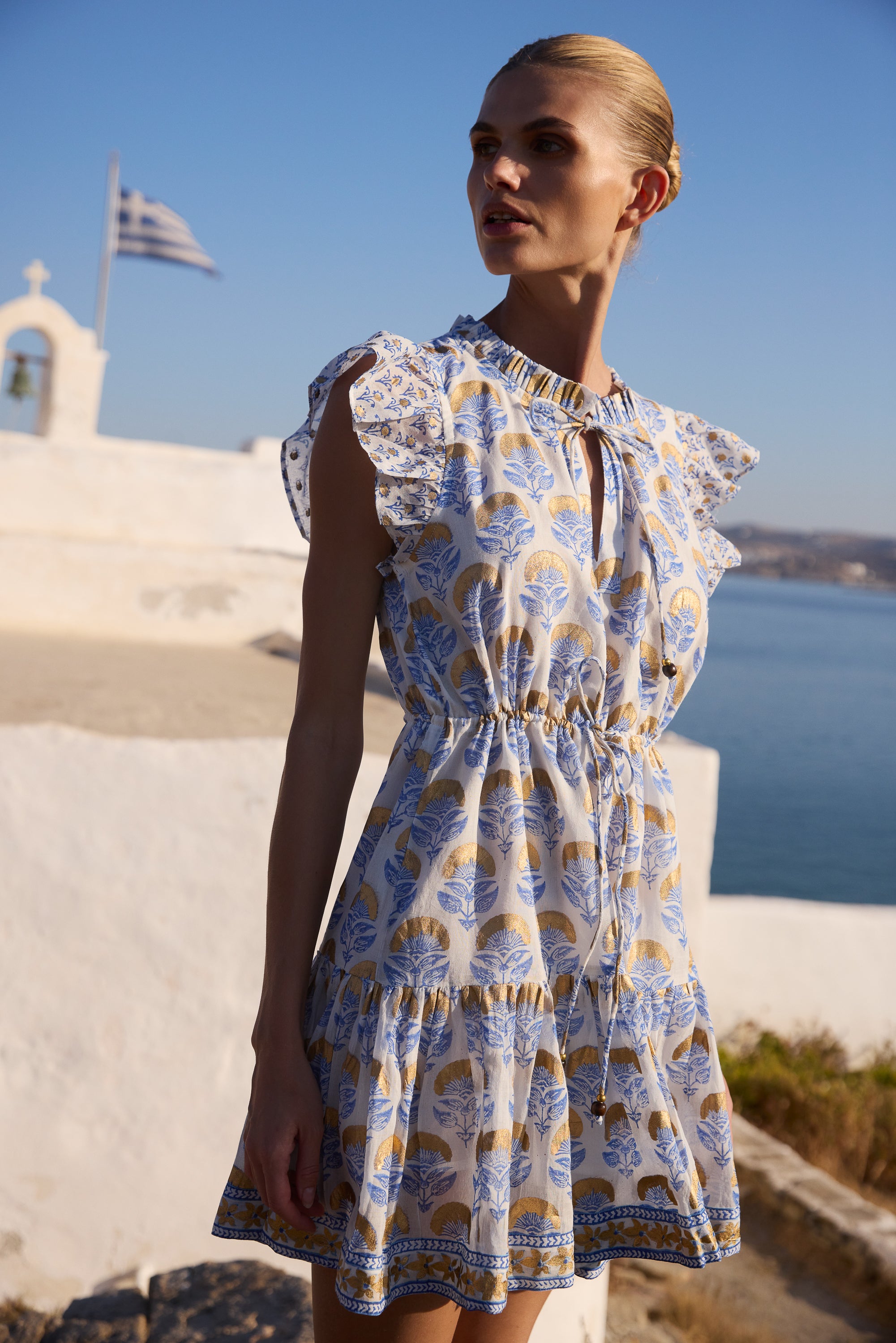 Cinched Flirty Short- Arbor Blue