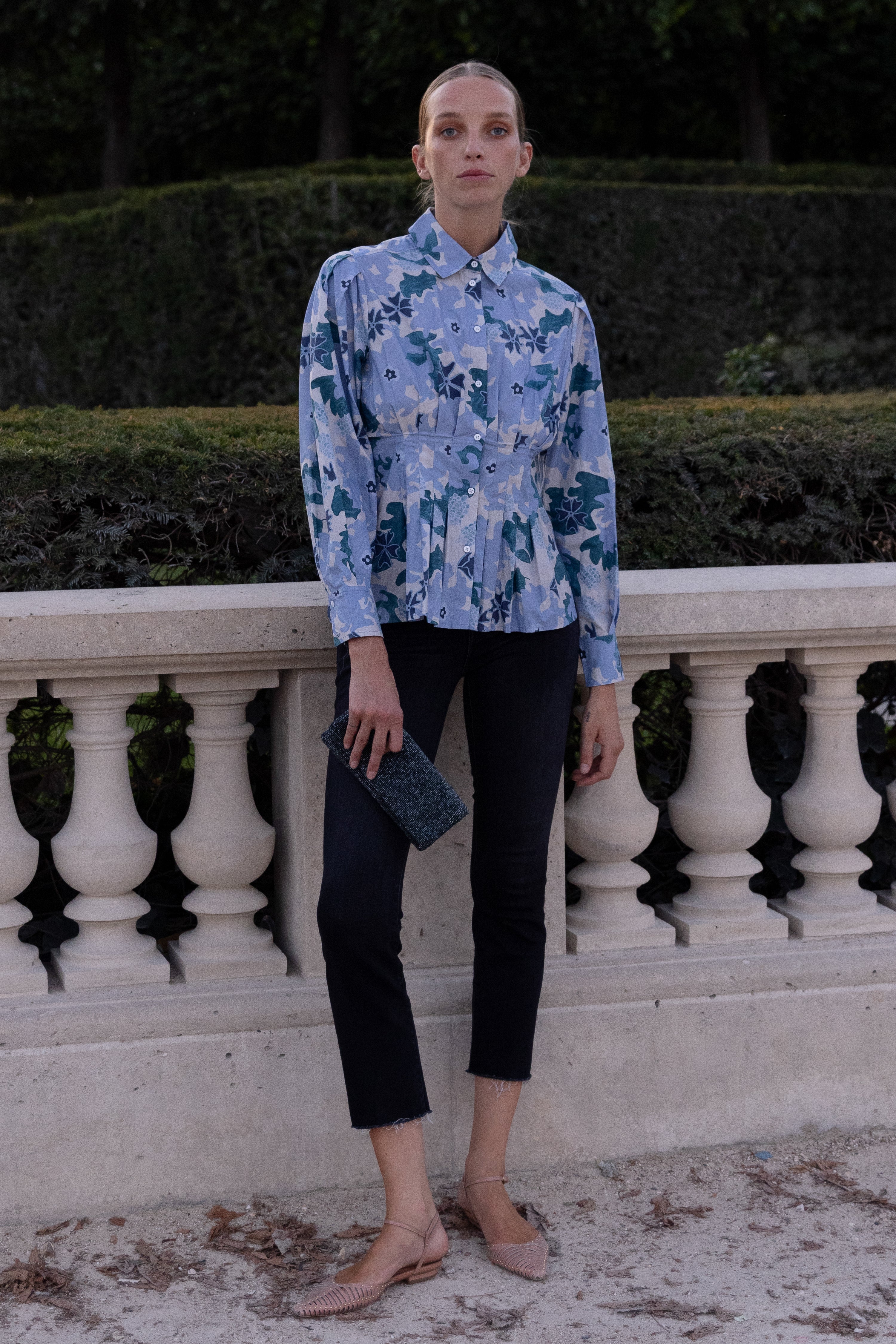 Elizabeth Top- Suzani Blue