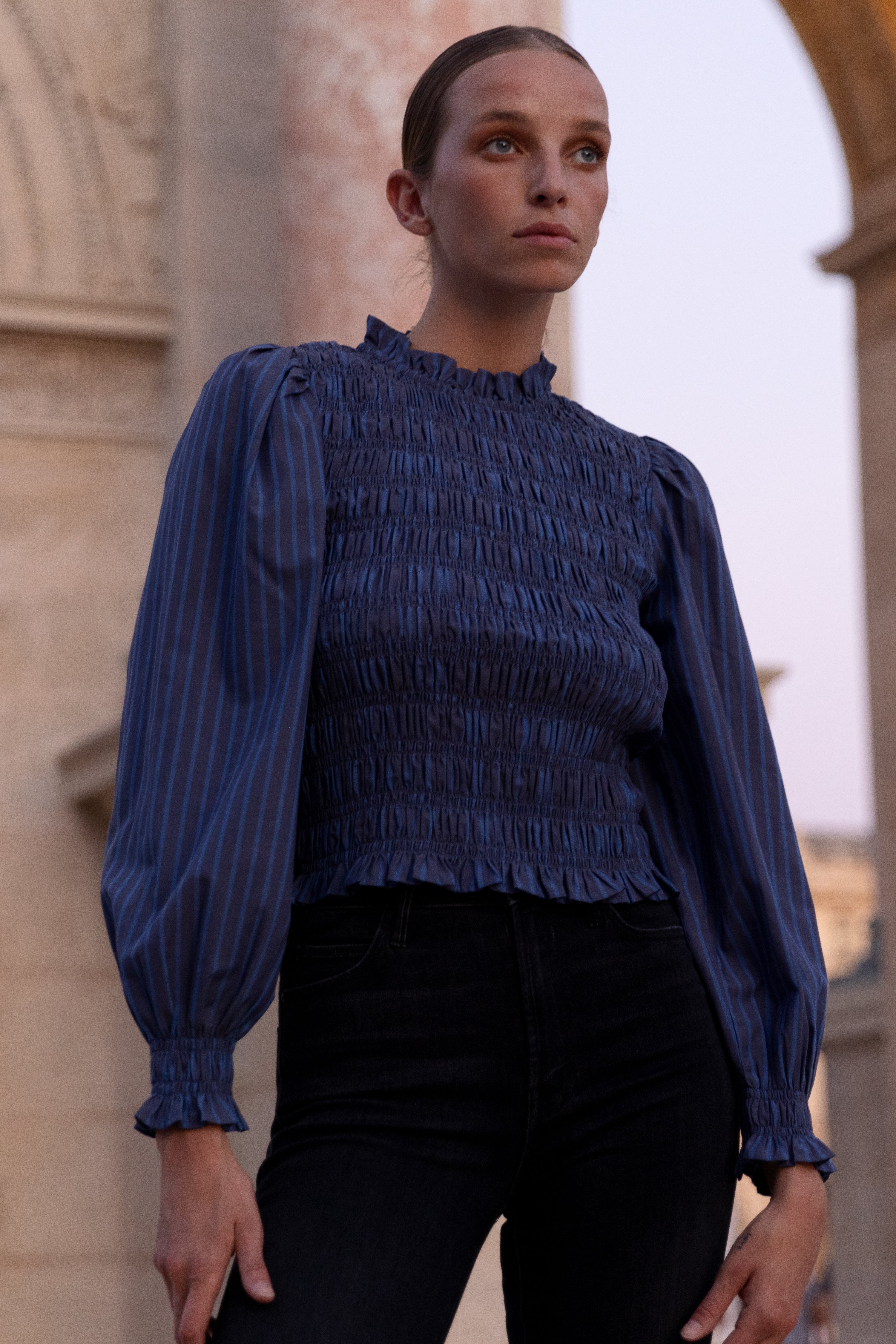 Willow Top- Morgan Blue