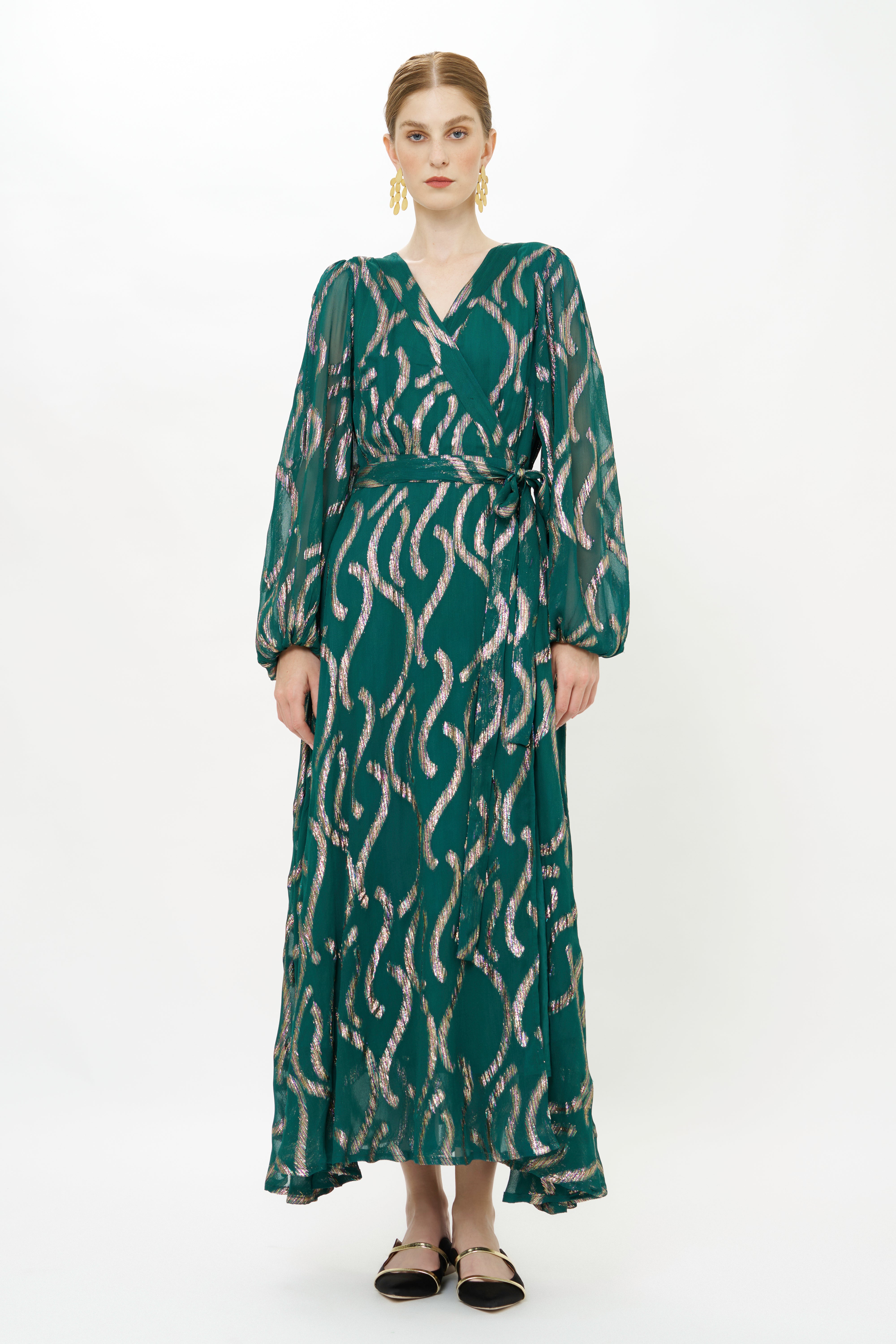 Wrap Dress- Borealis Jade