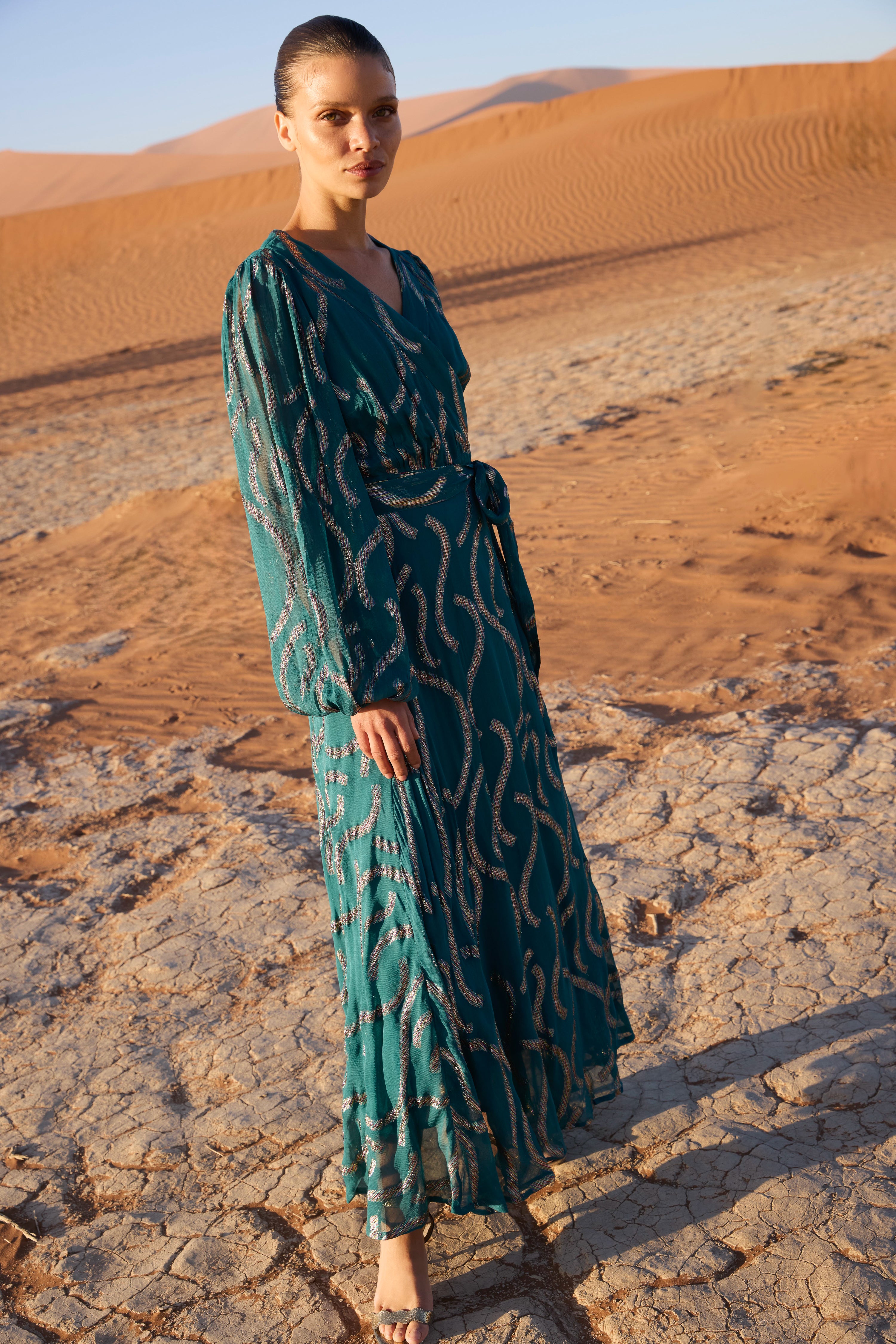 Wrap Dress- Borealis Jade