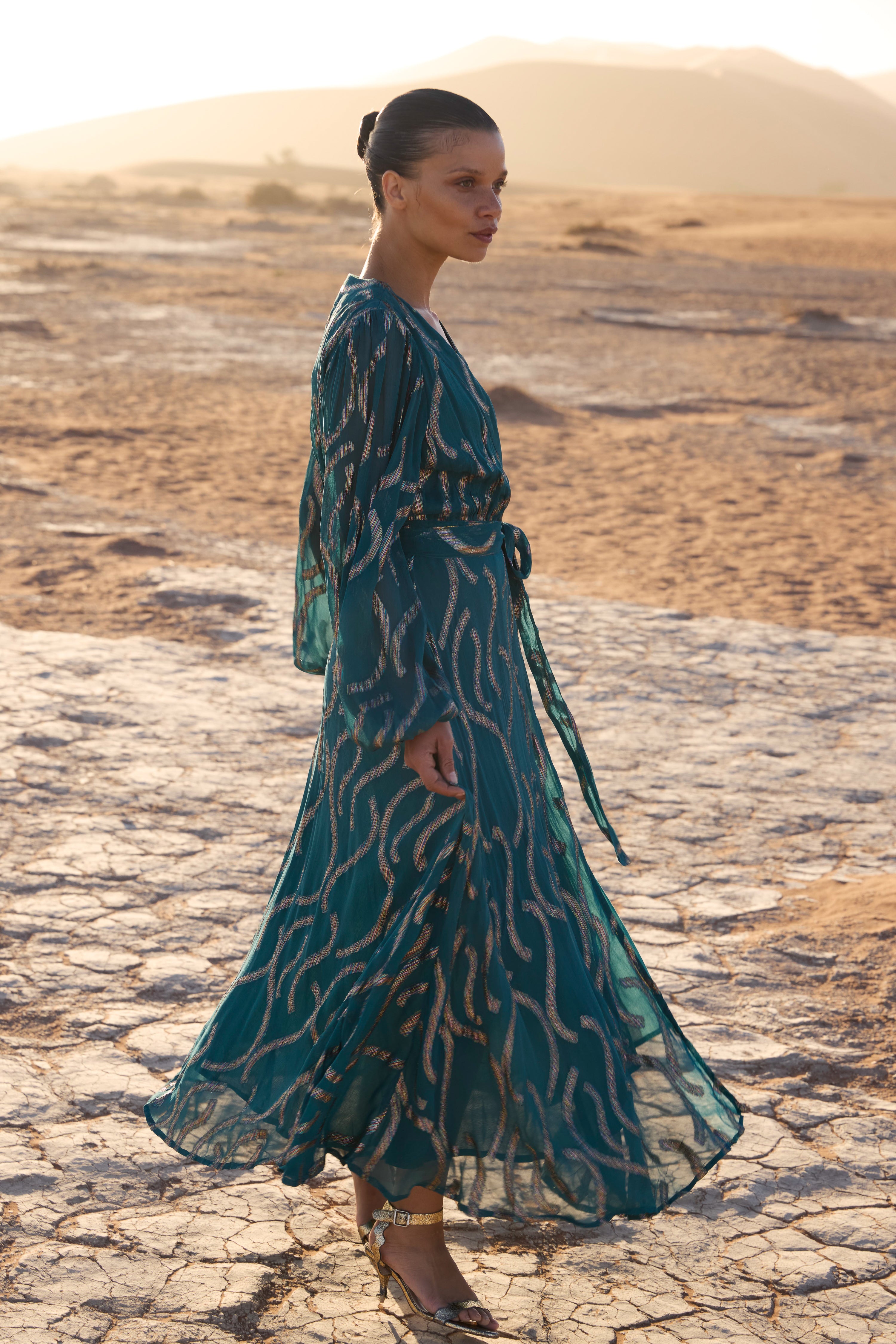 Wrap Dress- Borealis Jade
