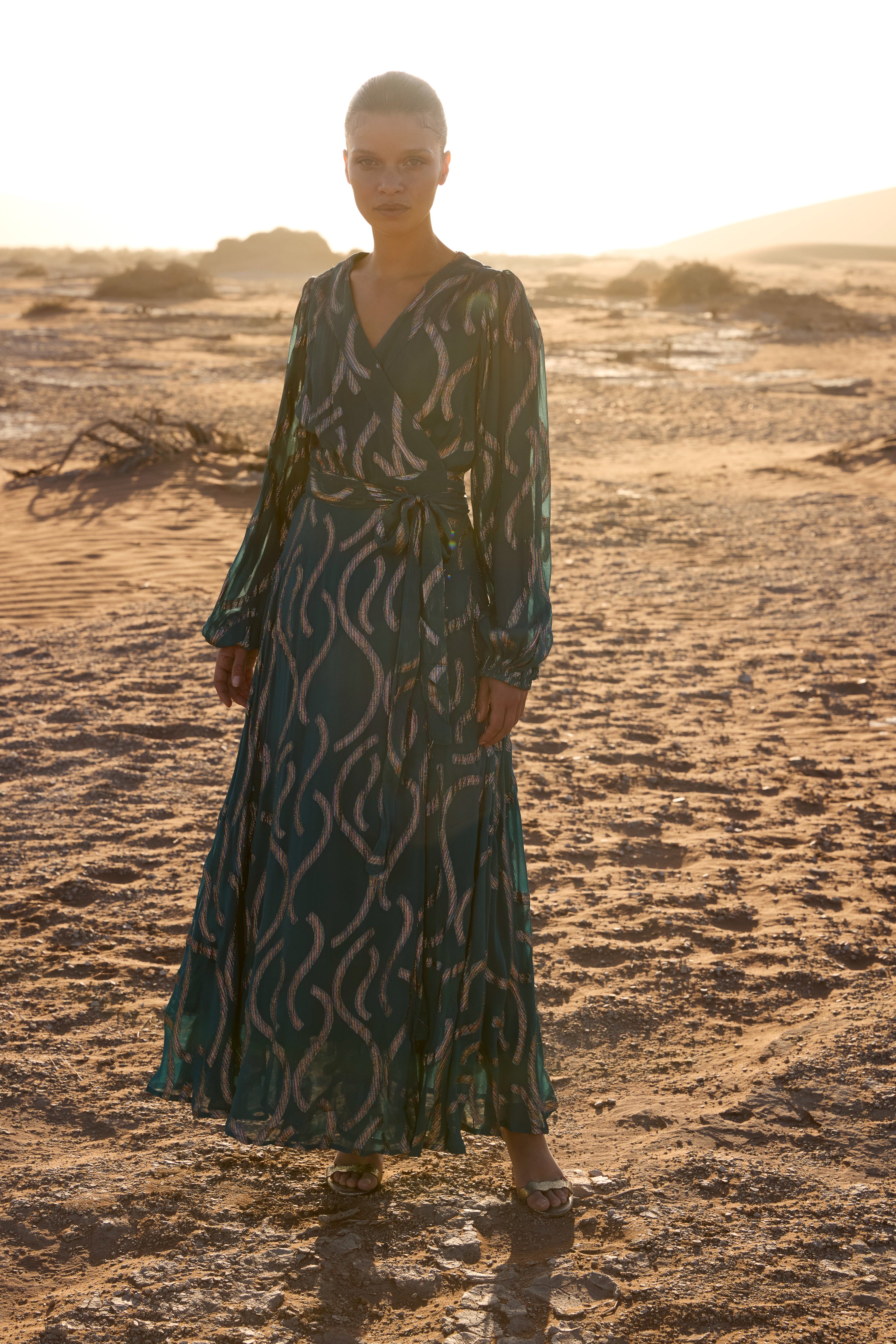 Wrap Dress- Borealis Jade