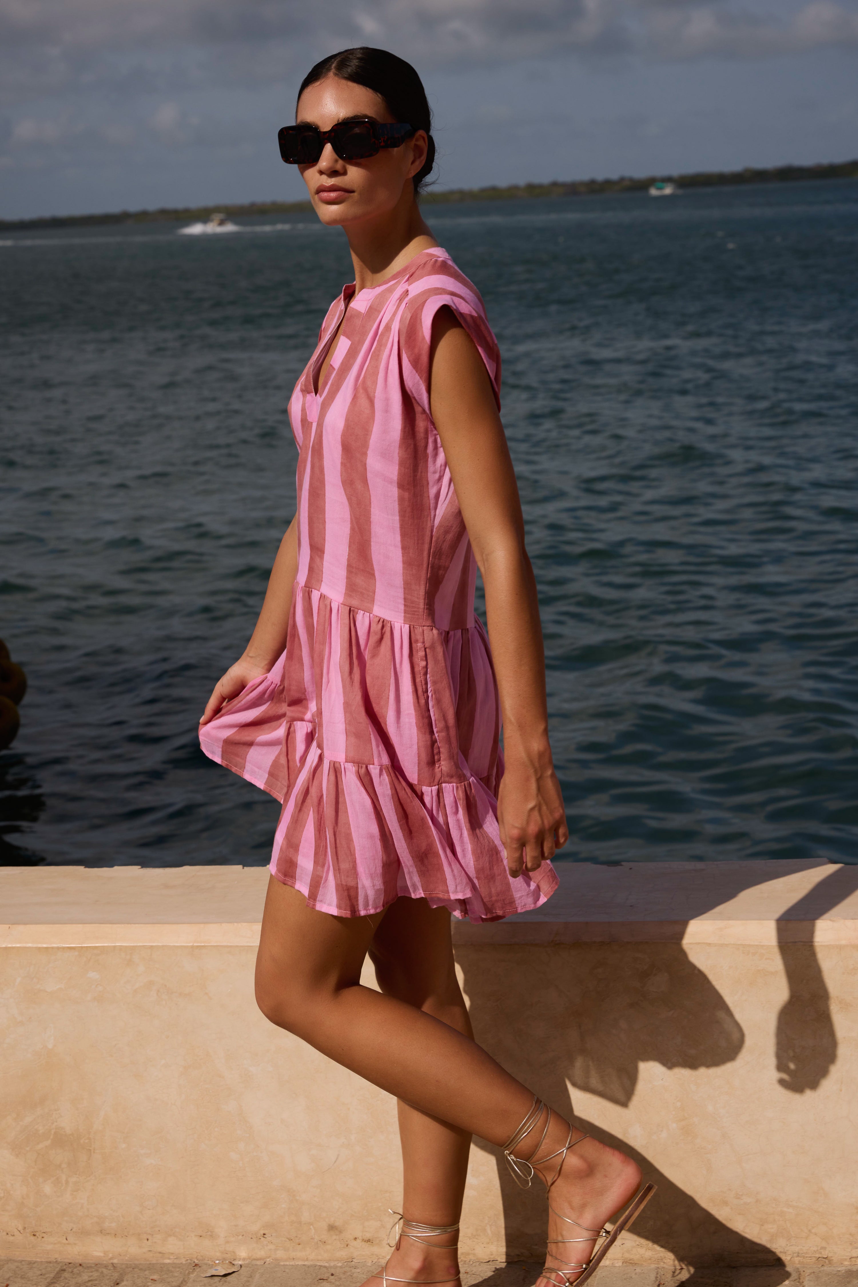 Roll Sleeve- Cabana Rhubarb