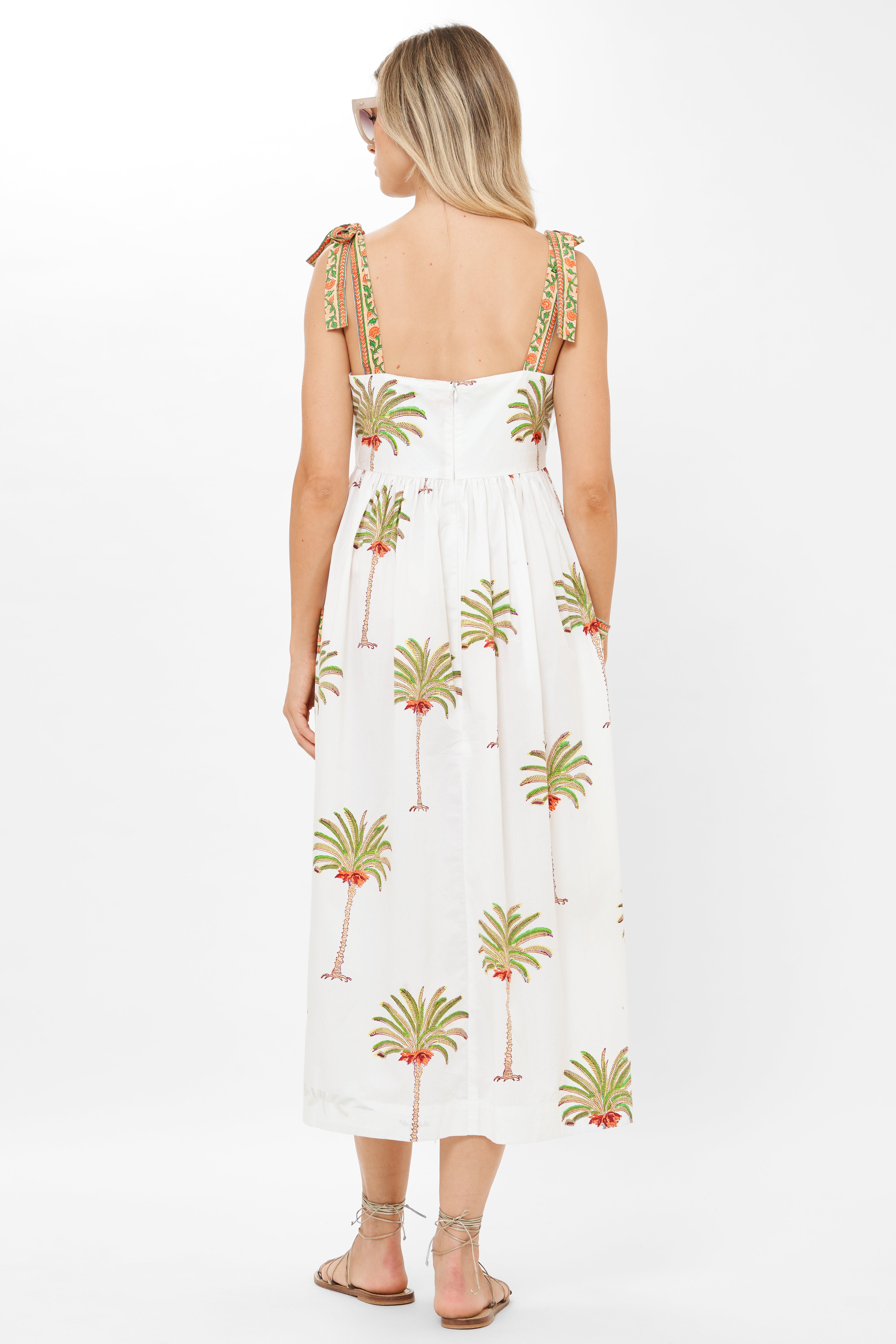 Tie Strap Pocket Midi- Canary Green