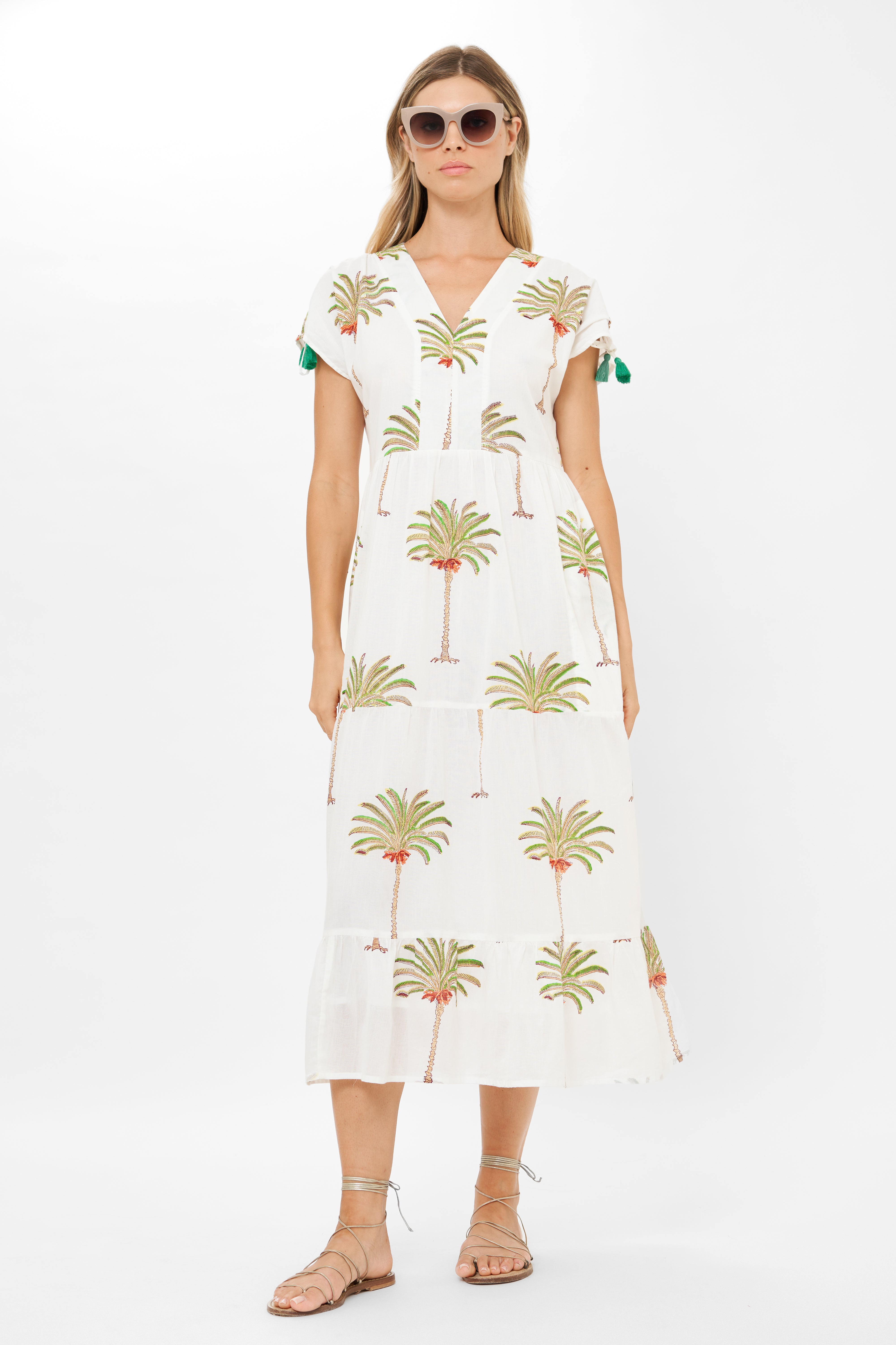 Kaftan Midi- Canary Green