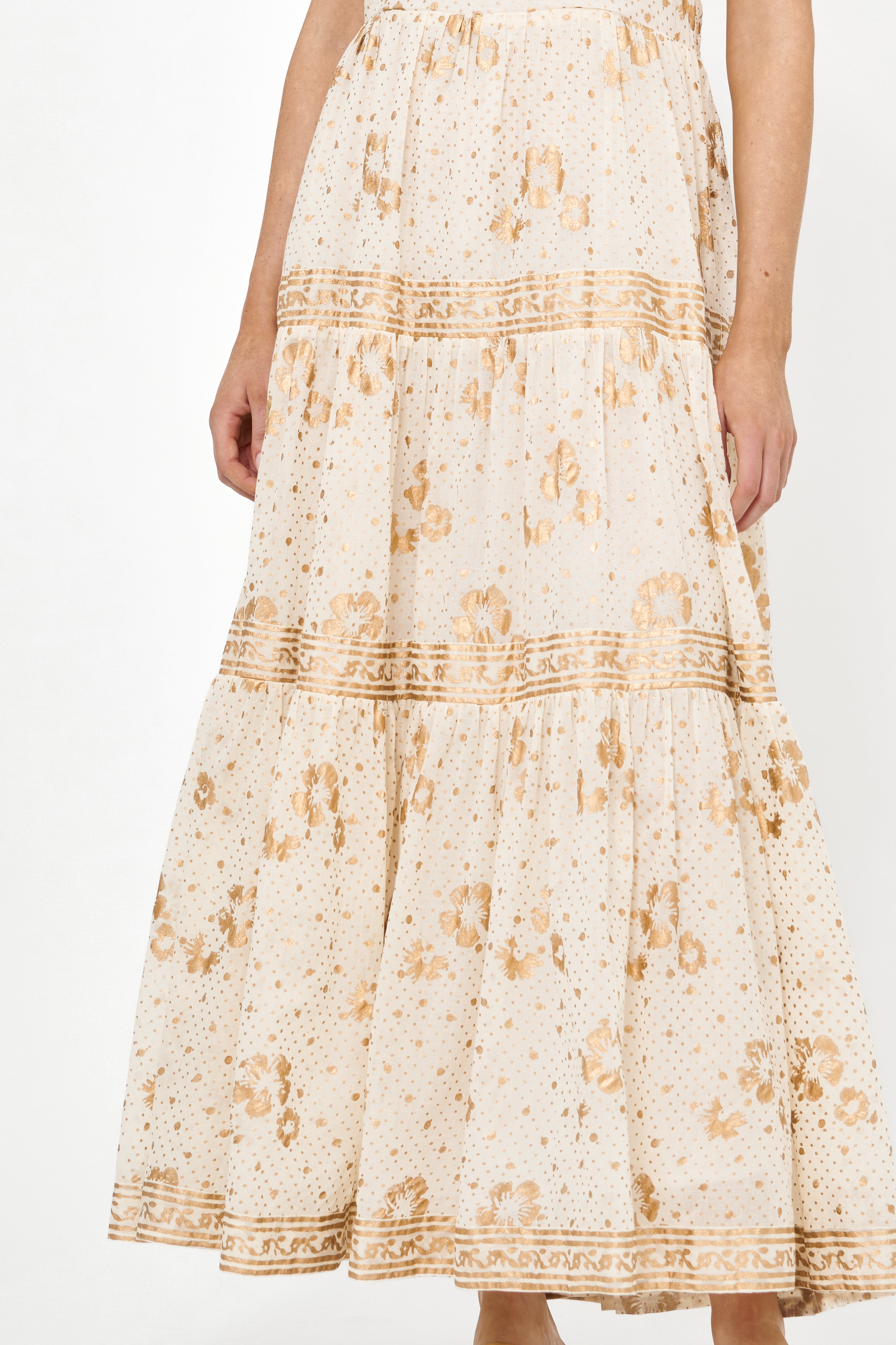 Strappy Maxi- Carlin Cream Gold