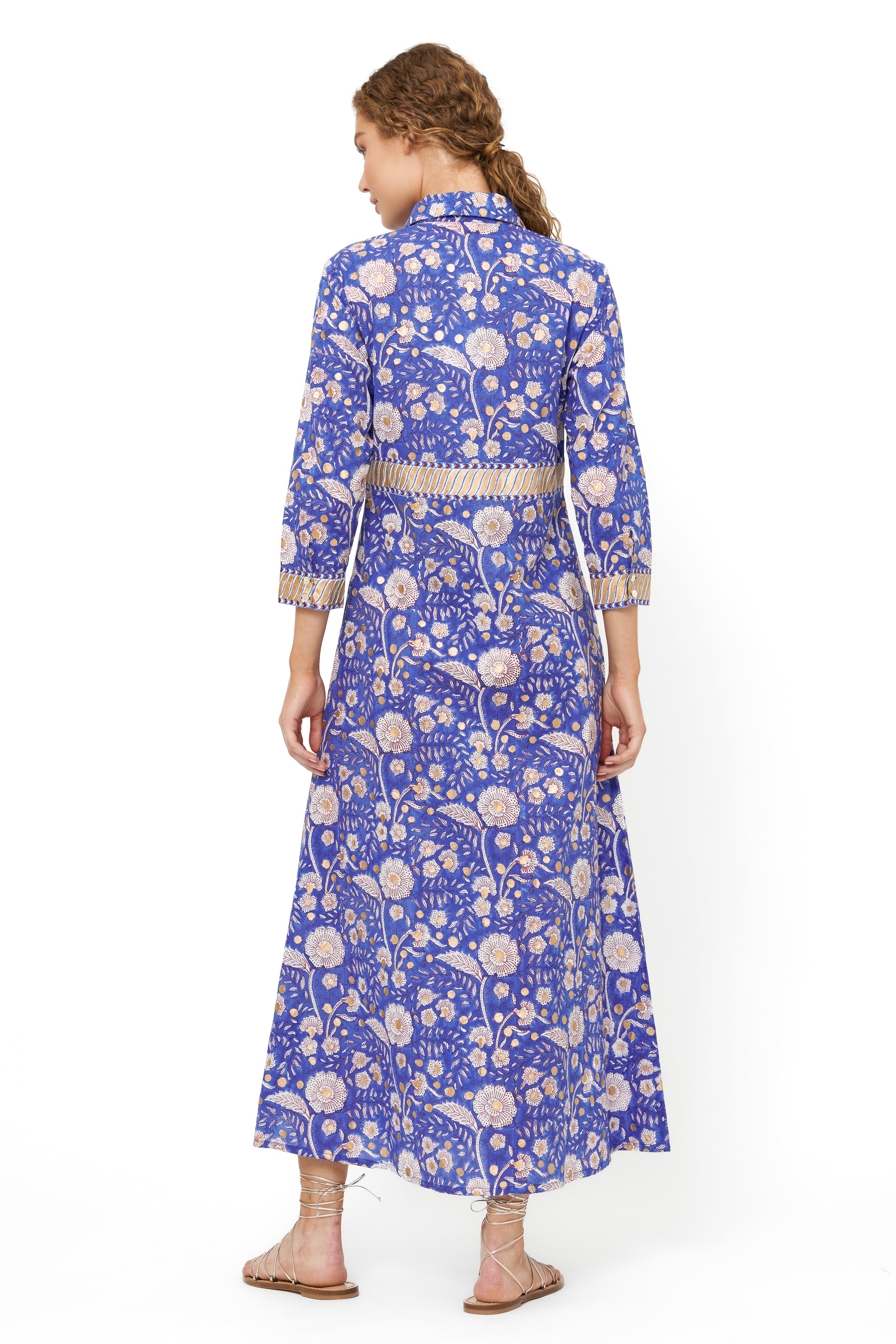 Shirt Dress Maxi- Carolina Cobalt