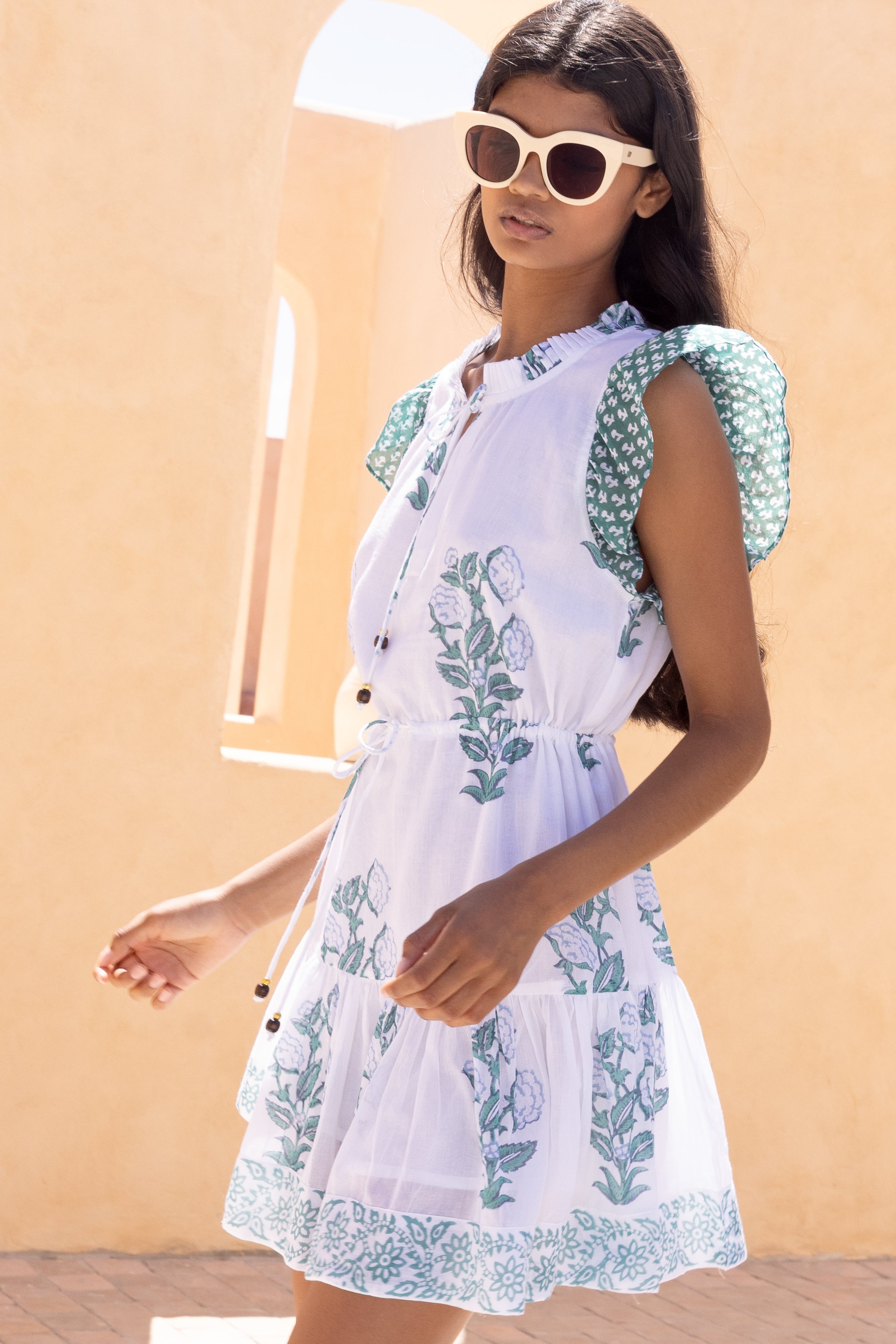 Cinched Flirty Short- Salvia Green