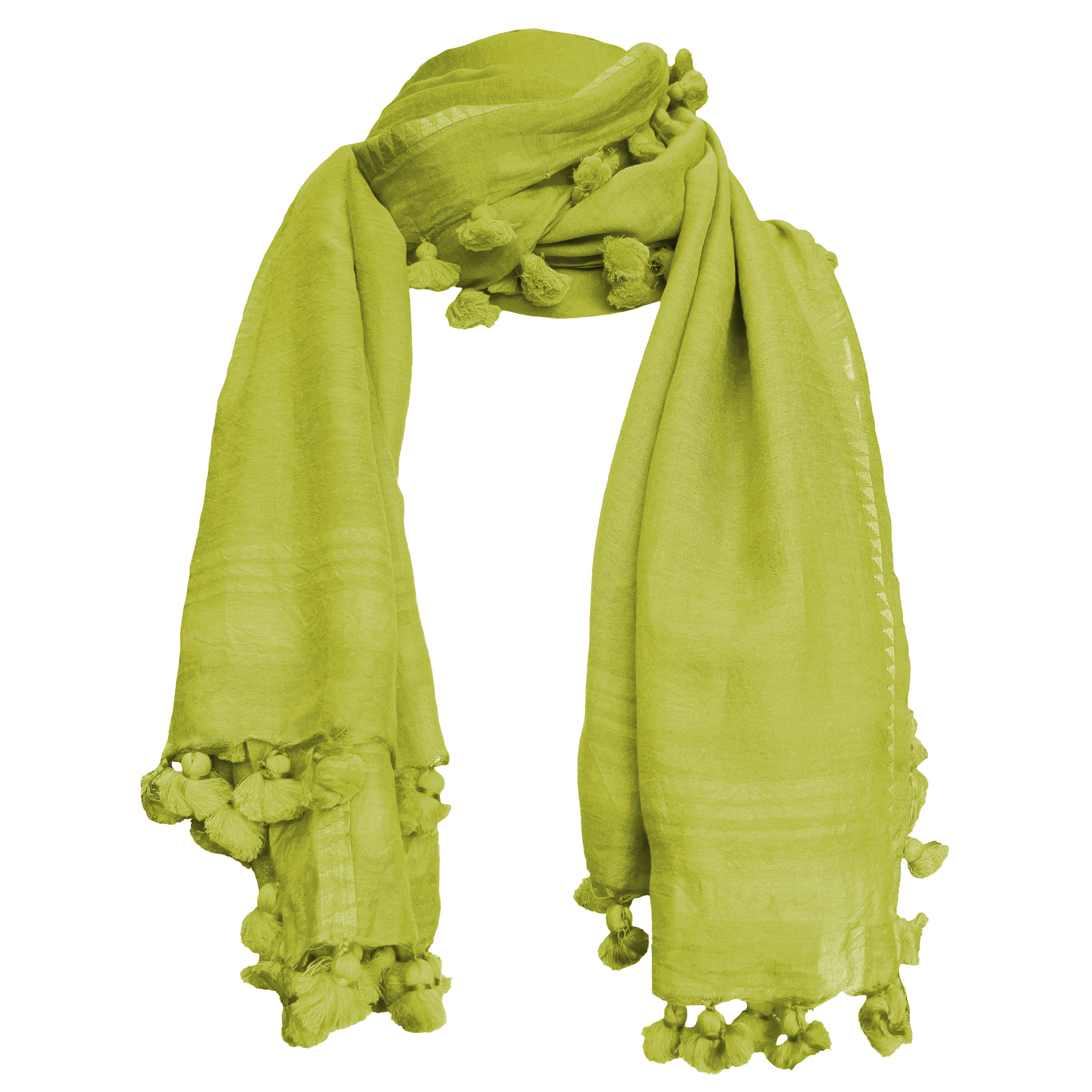 Citron Tassel Scarf