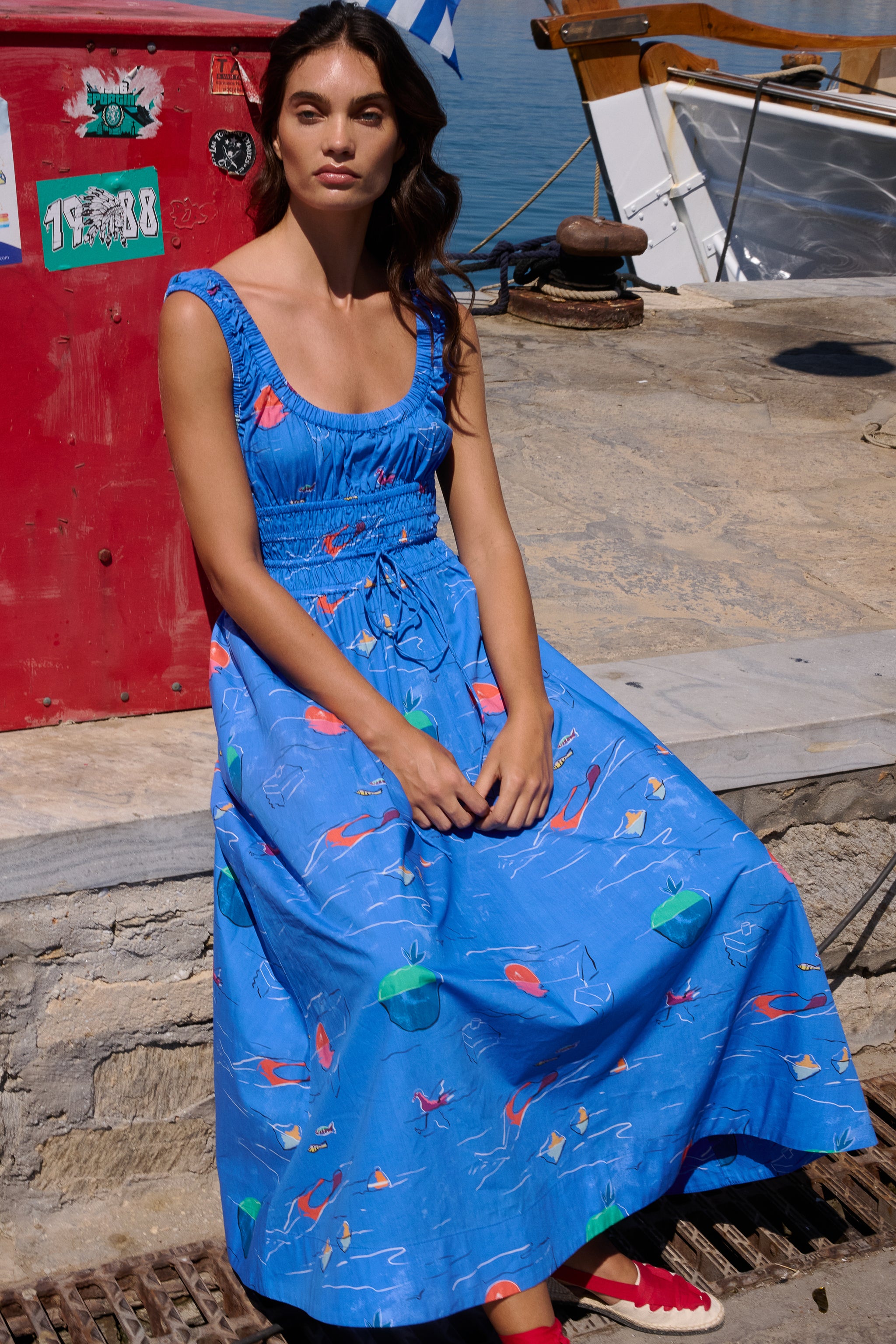 harper maxi dress blue size s sale Sasha Therese