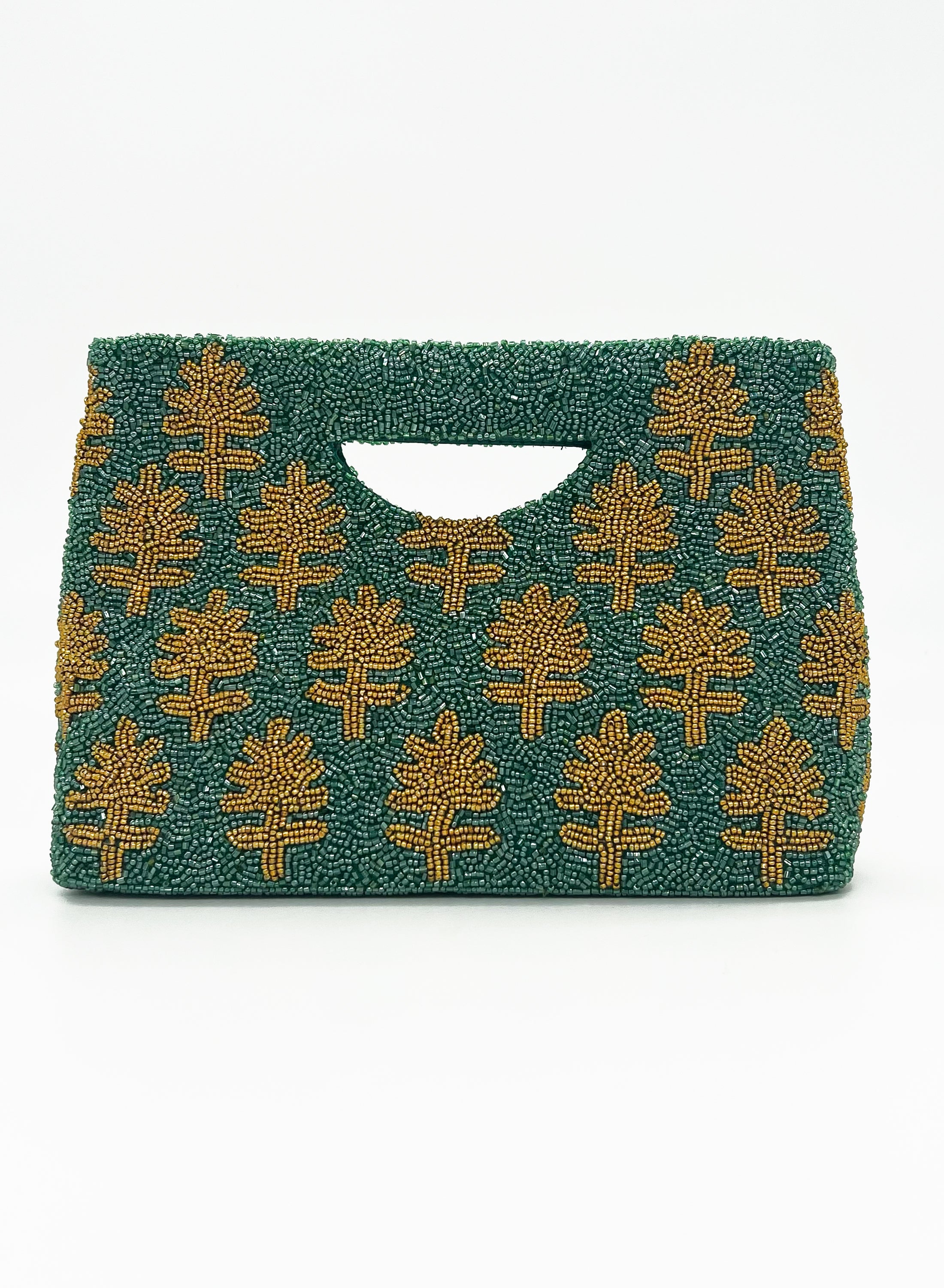 Beaded Handbag- Fern Green