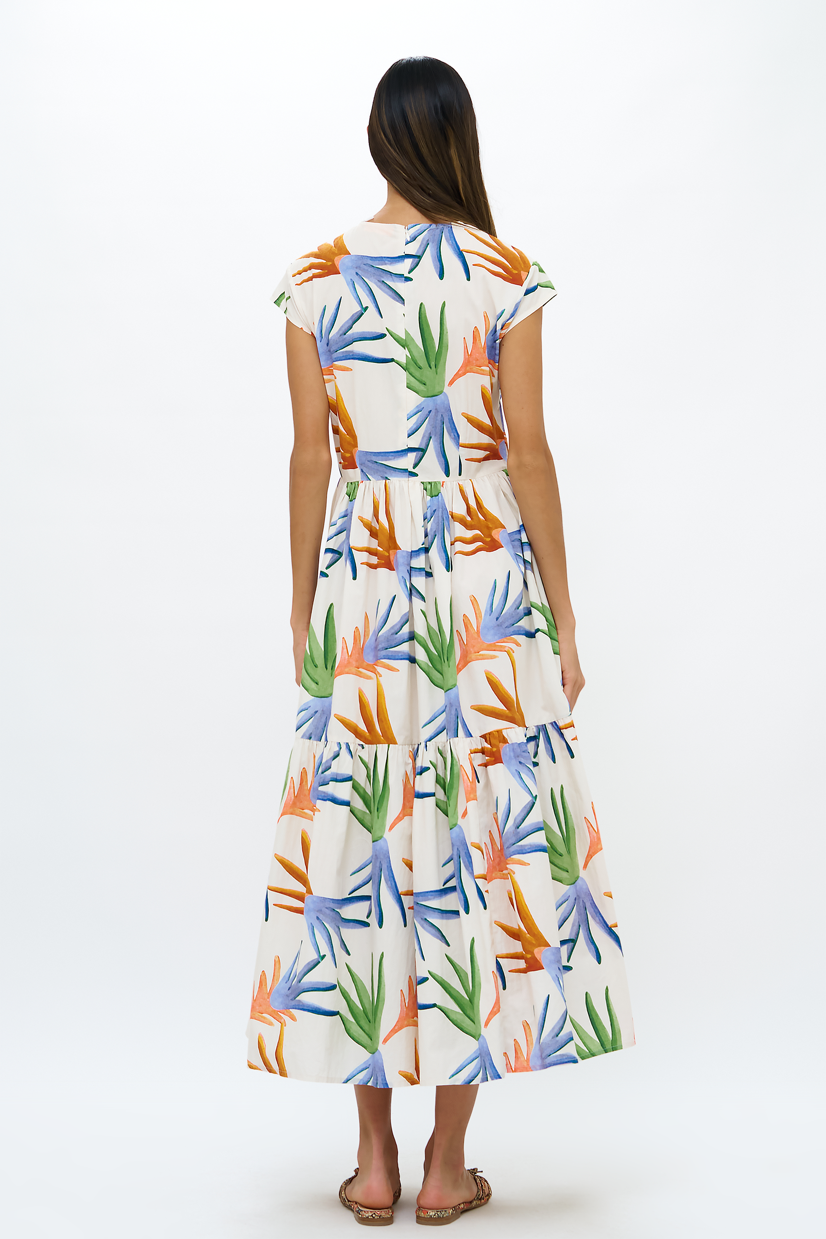 Cap Sleeve Midi- Fortuna Green