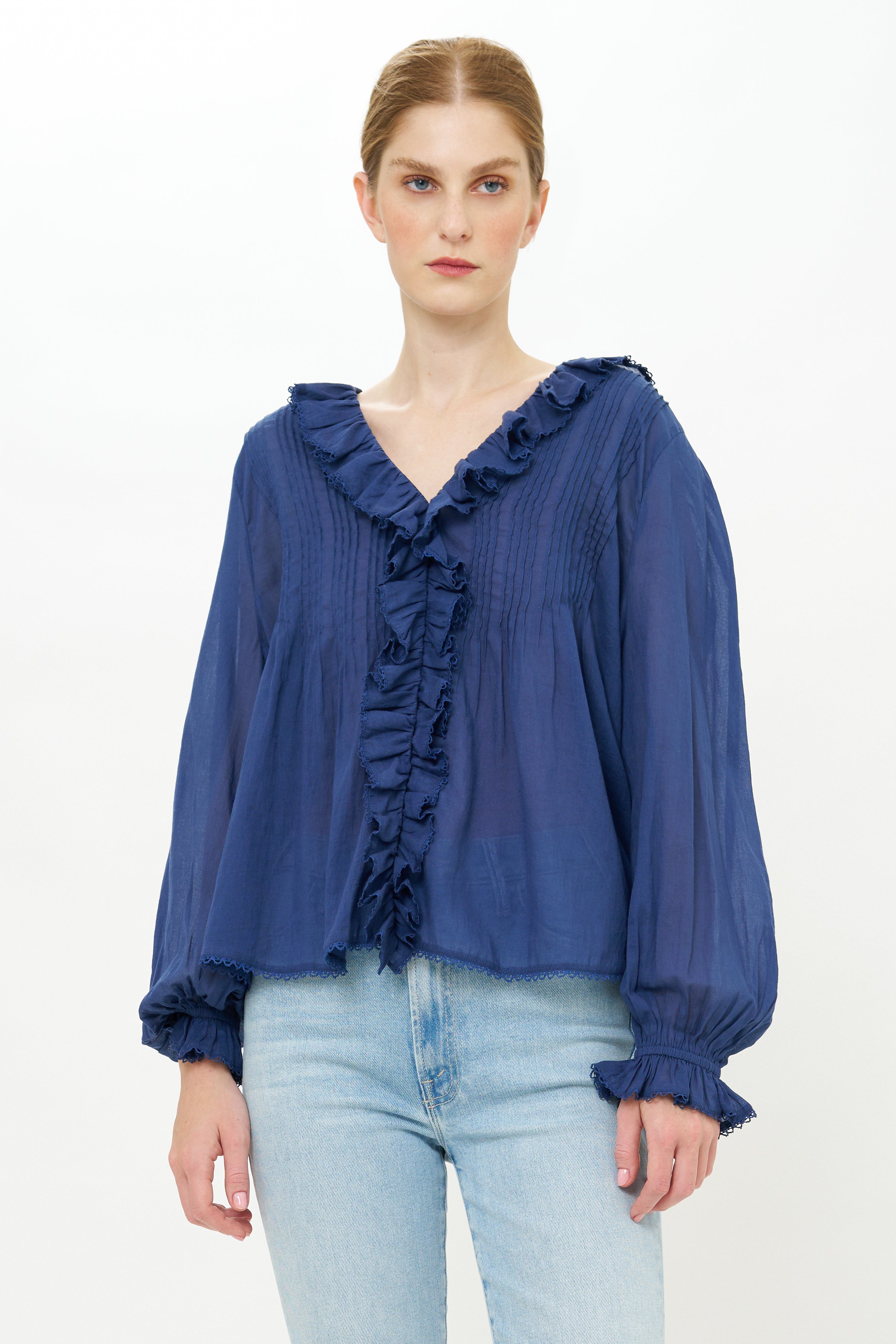 Mila Top- Hepburn Navy
