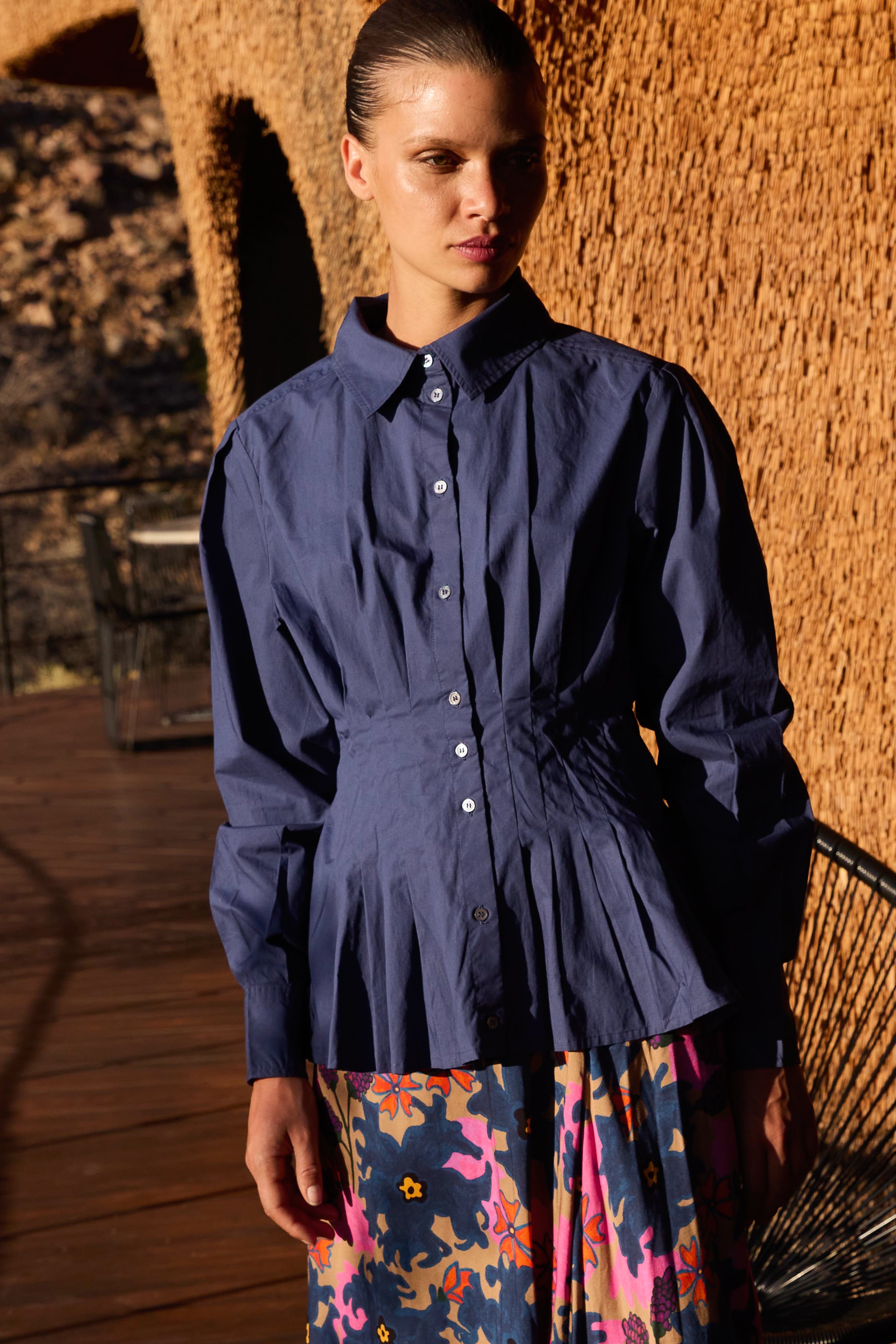 Elizabeth Top- Hepburn Navy