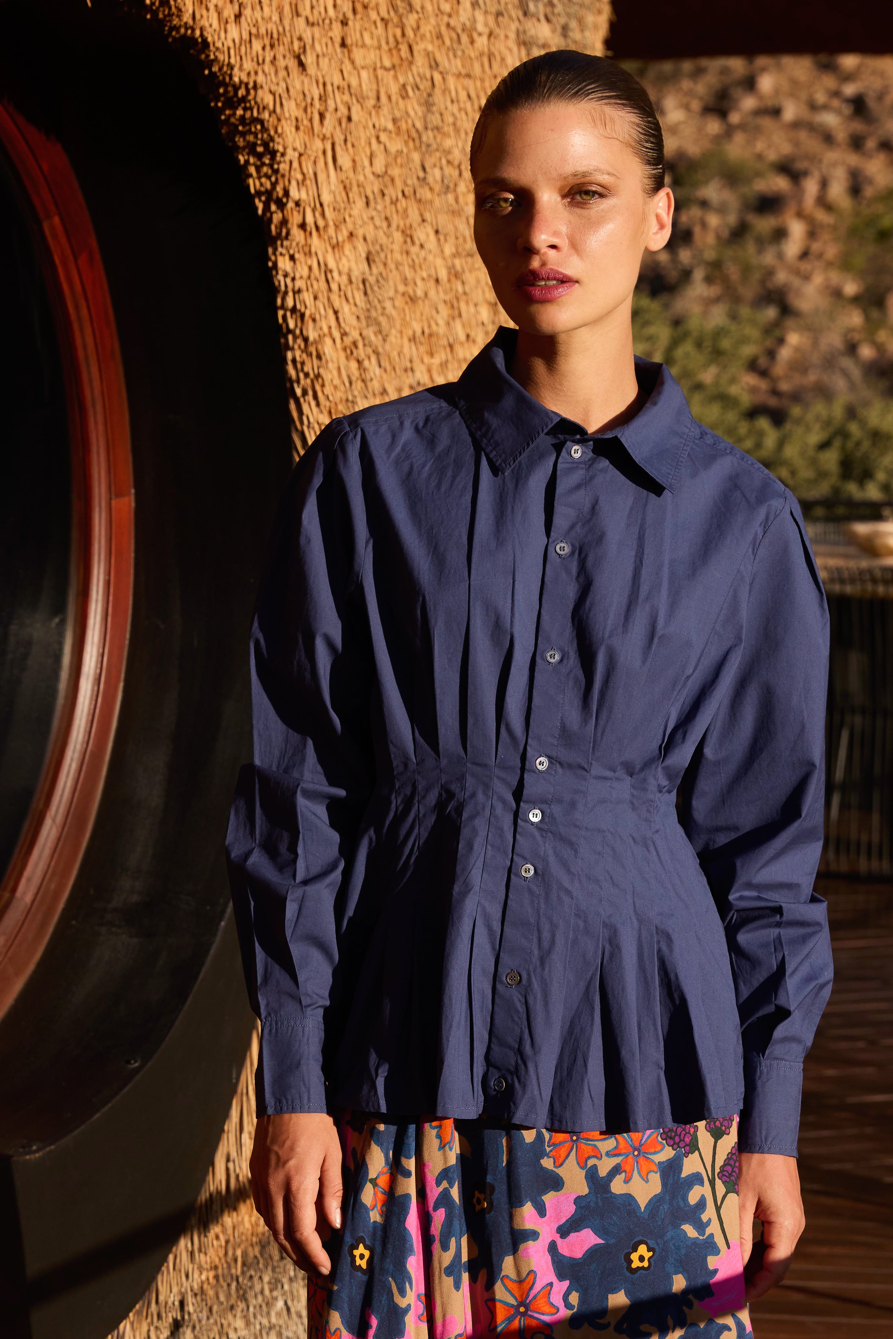Elizabeth Top- Hepburn Navy