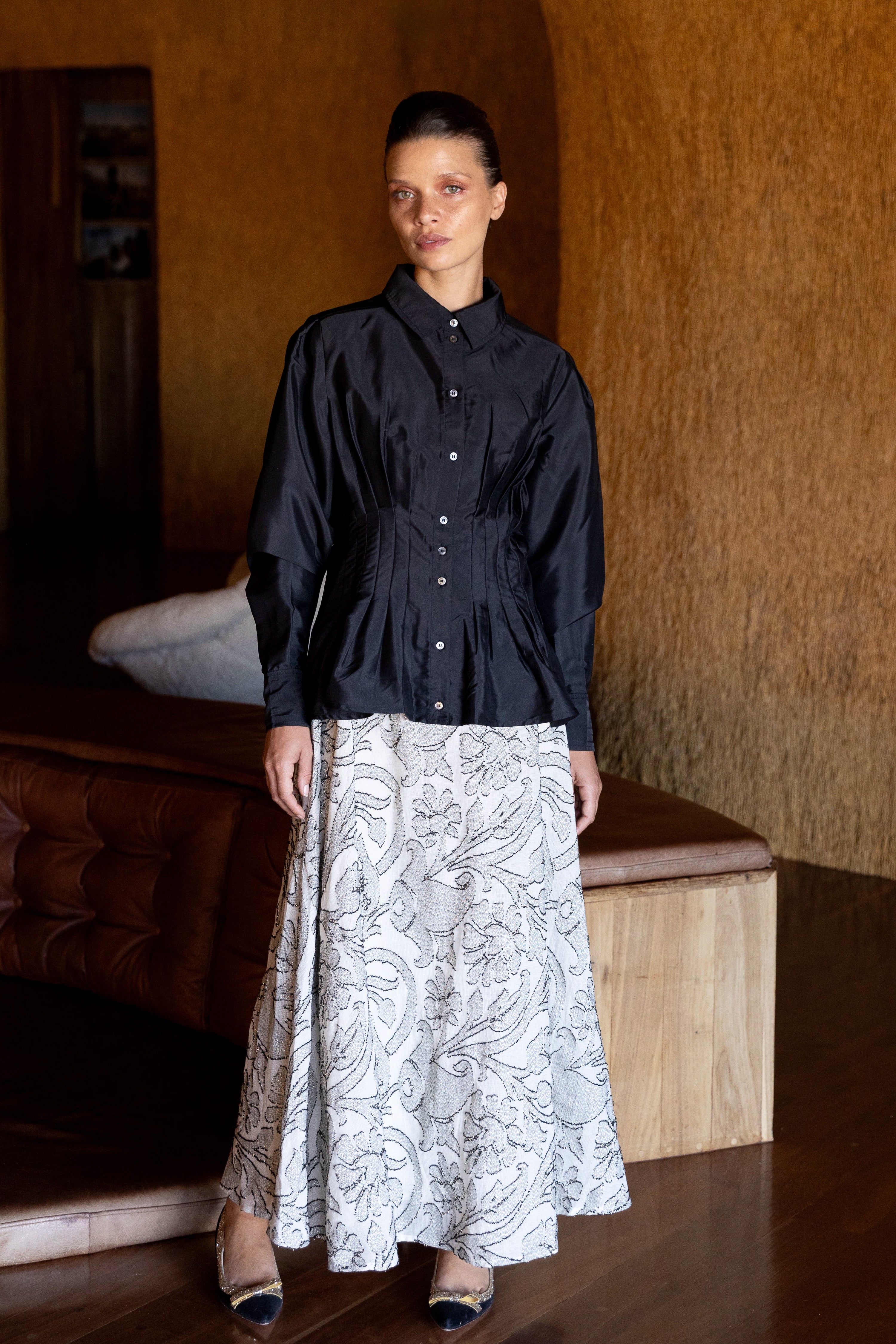 Swing Skirt- Herod Cream