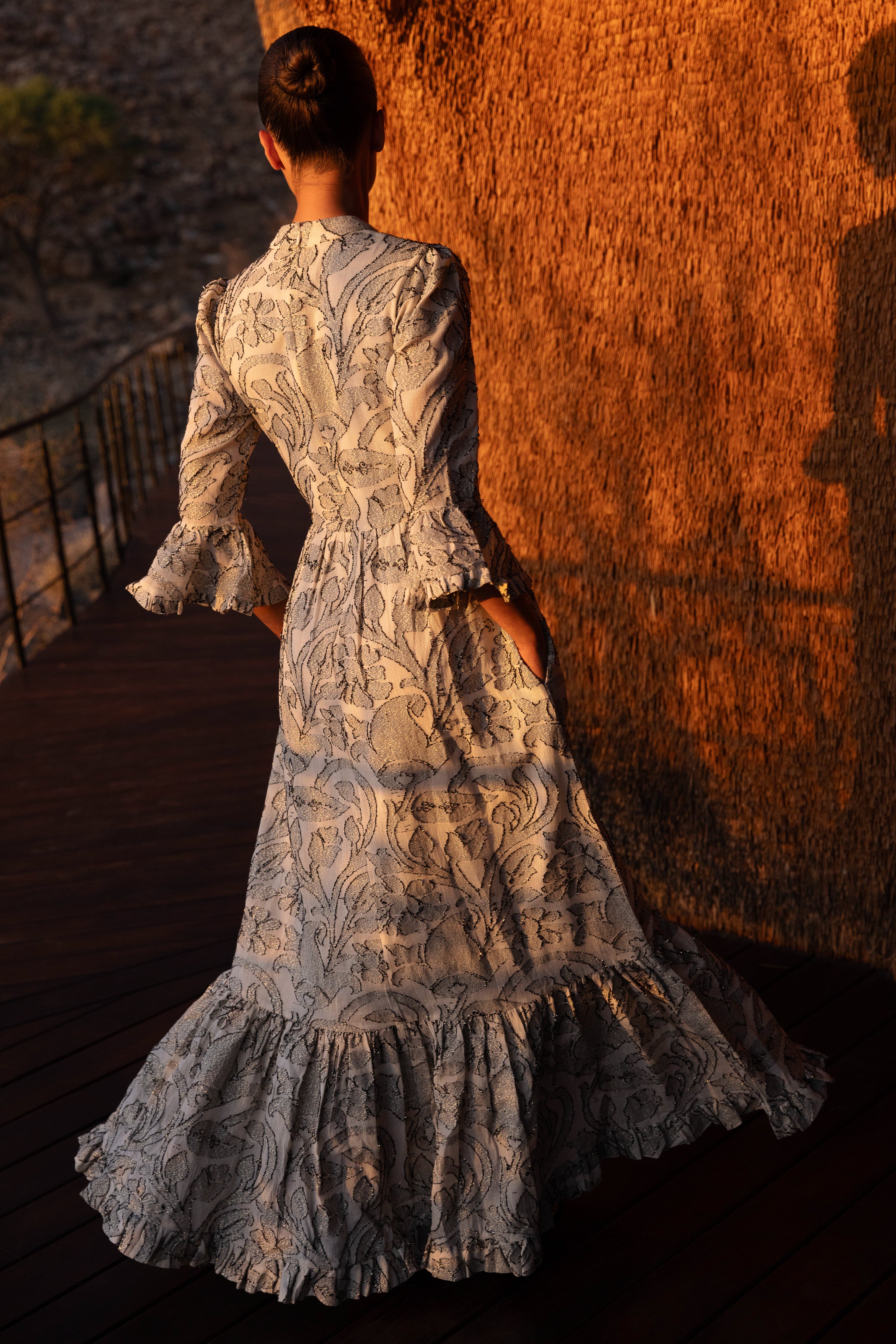 High Neck Bell Maxi- Herod Cream