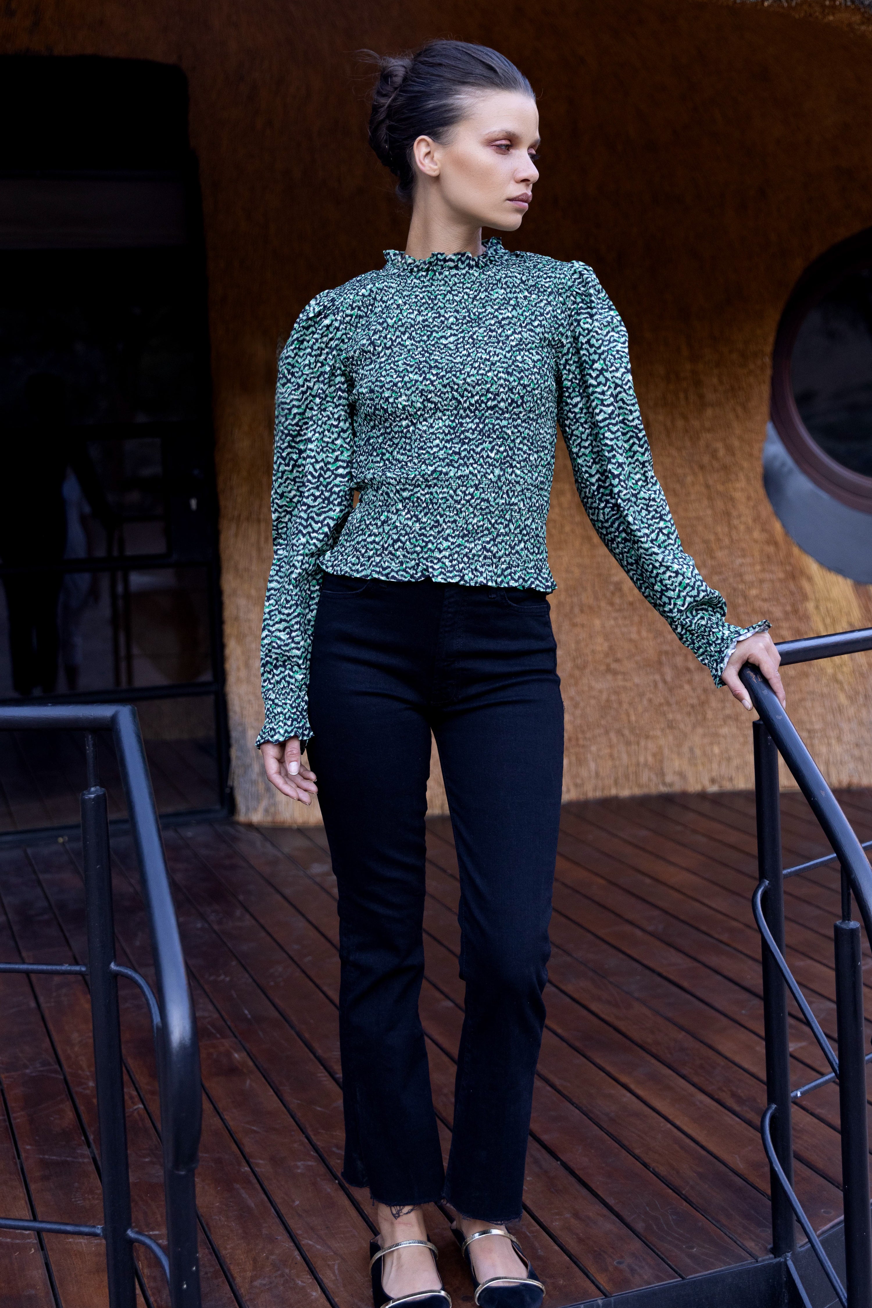 Willow Top- Jag Green