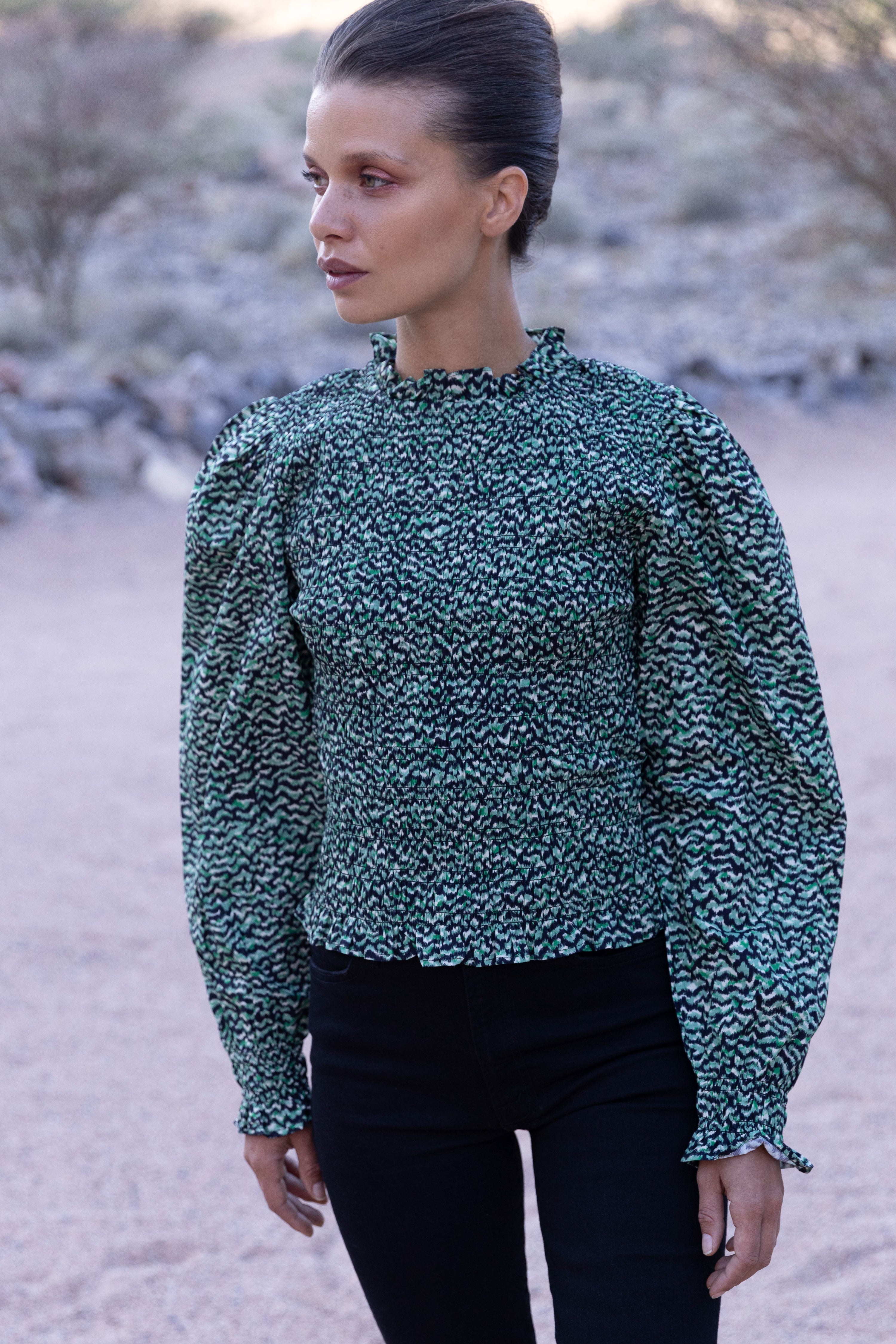 Willow Top- Jag Green