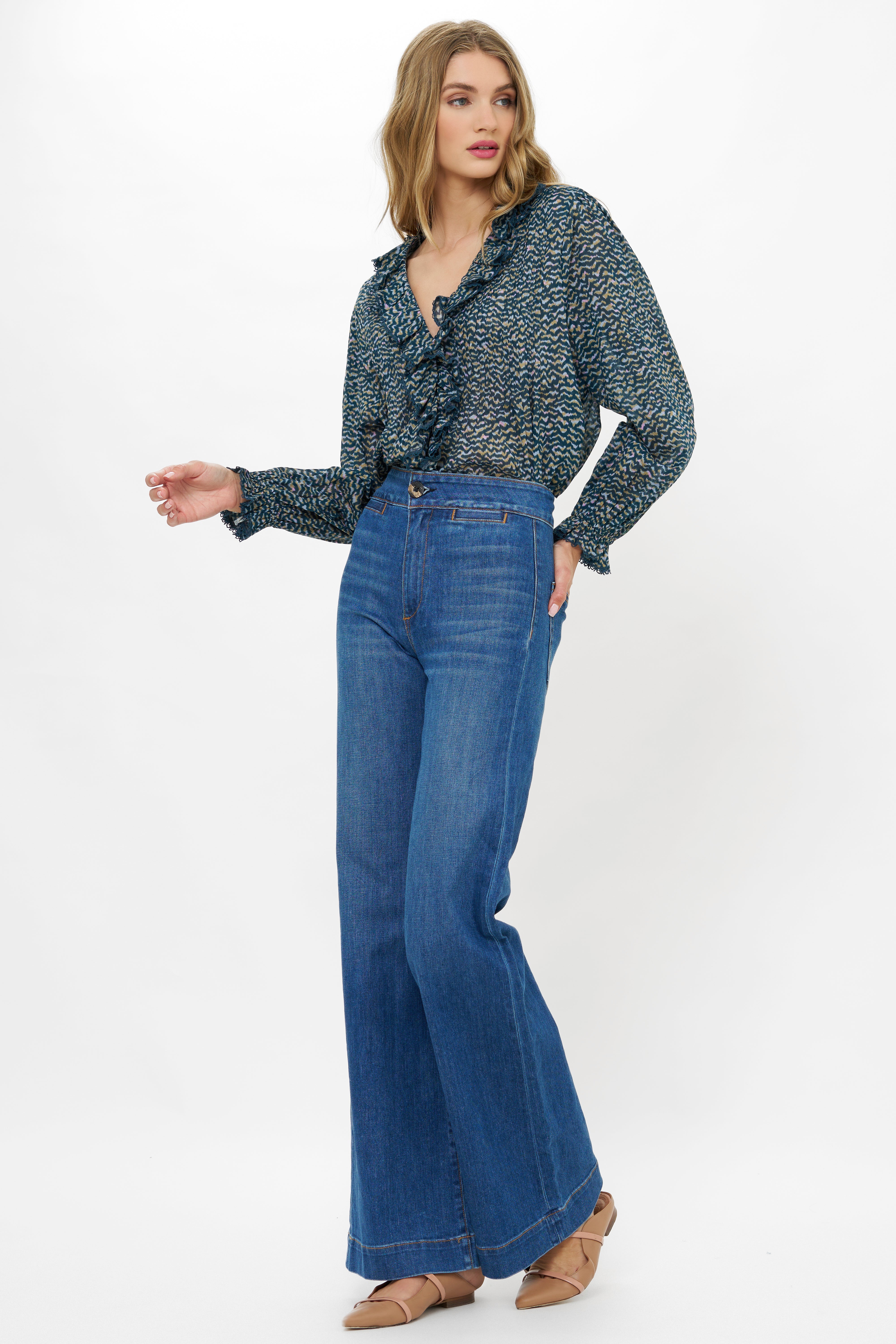 Mila Top- Jag Navy