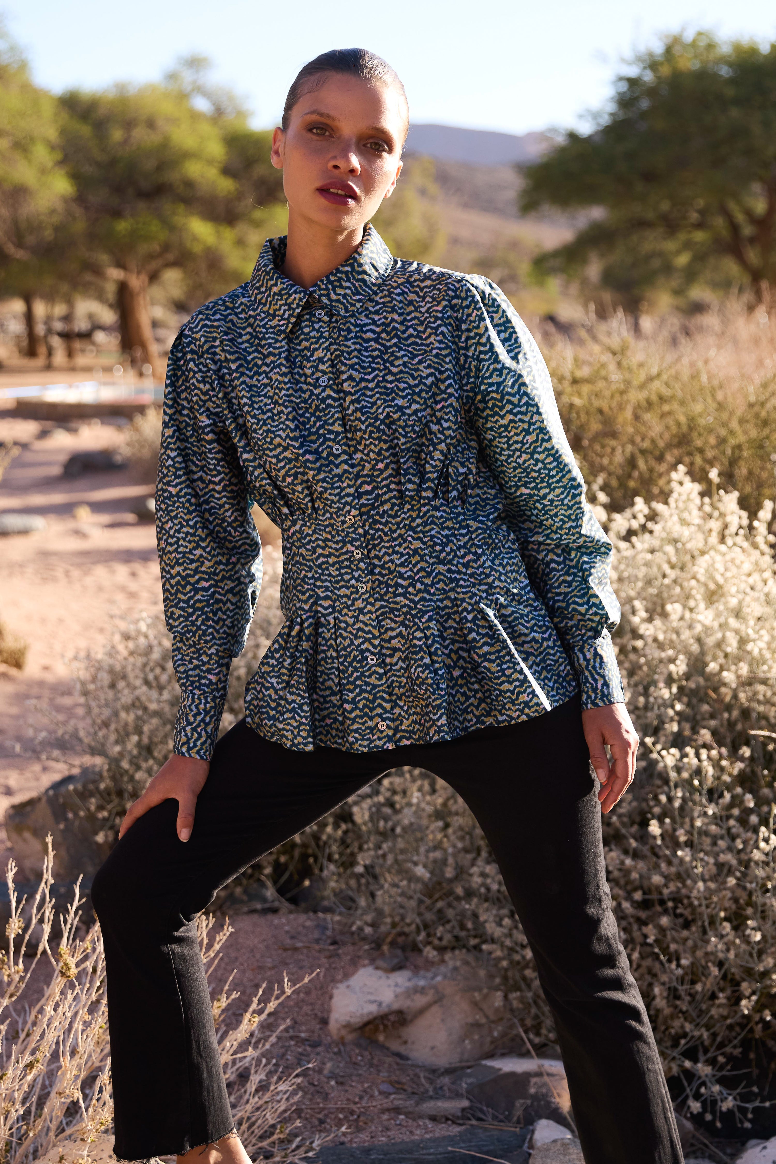 Elizabeth Top- Jag Navy