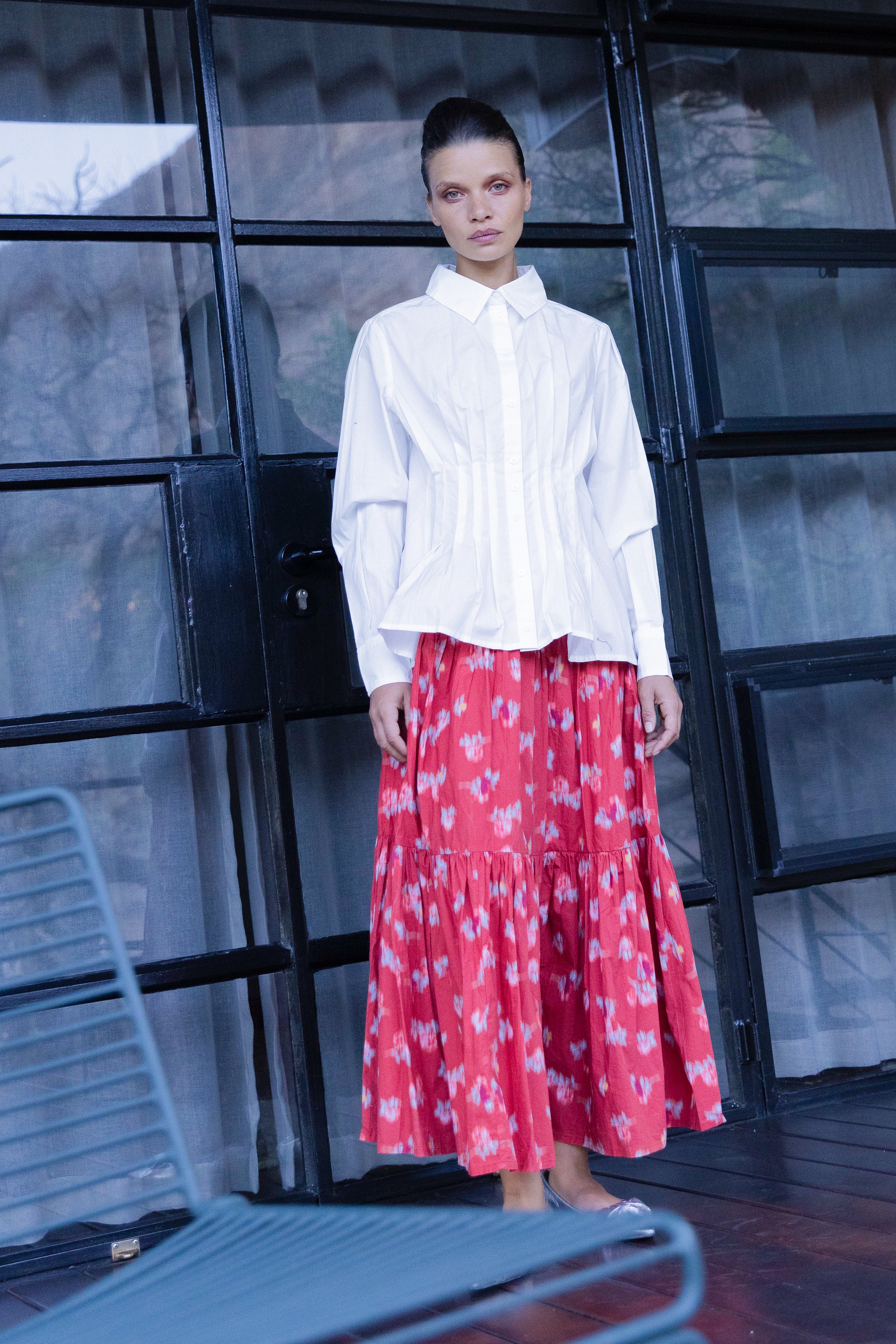 Tiered Maxi Skirt- Lebombo Rust