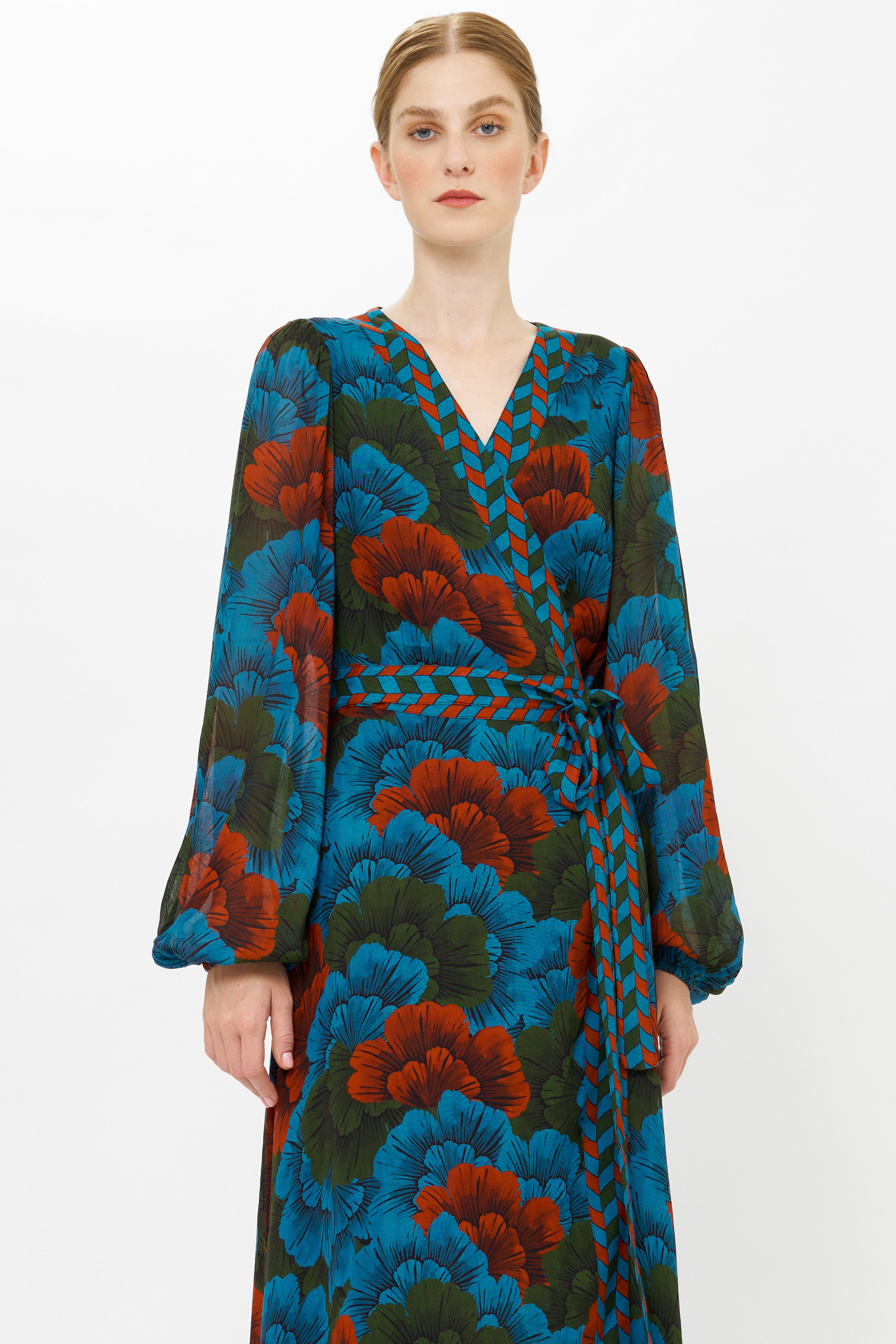 Wrap Dress- Madrid Blue